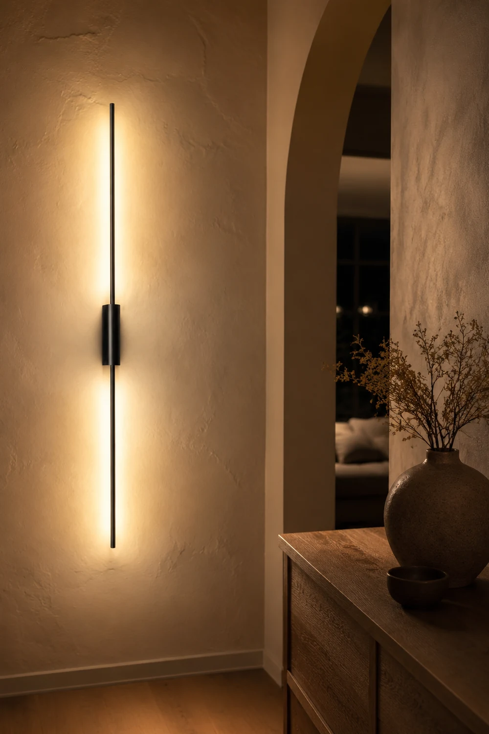 Edge Lineare Spiegelfront Waschtisch-Wandleuchte, 2 Farben & Stile, 61/80/100/120CM Lang - Lumpaz