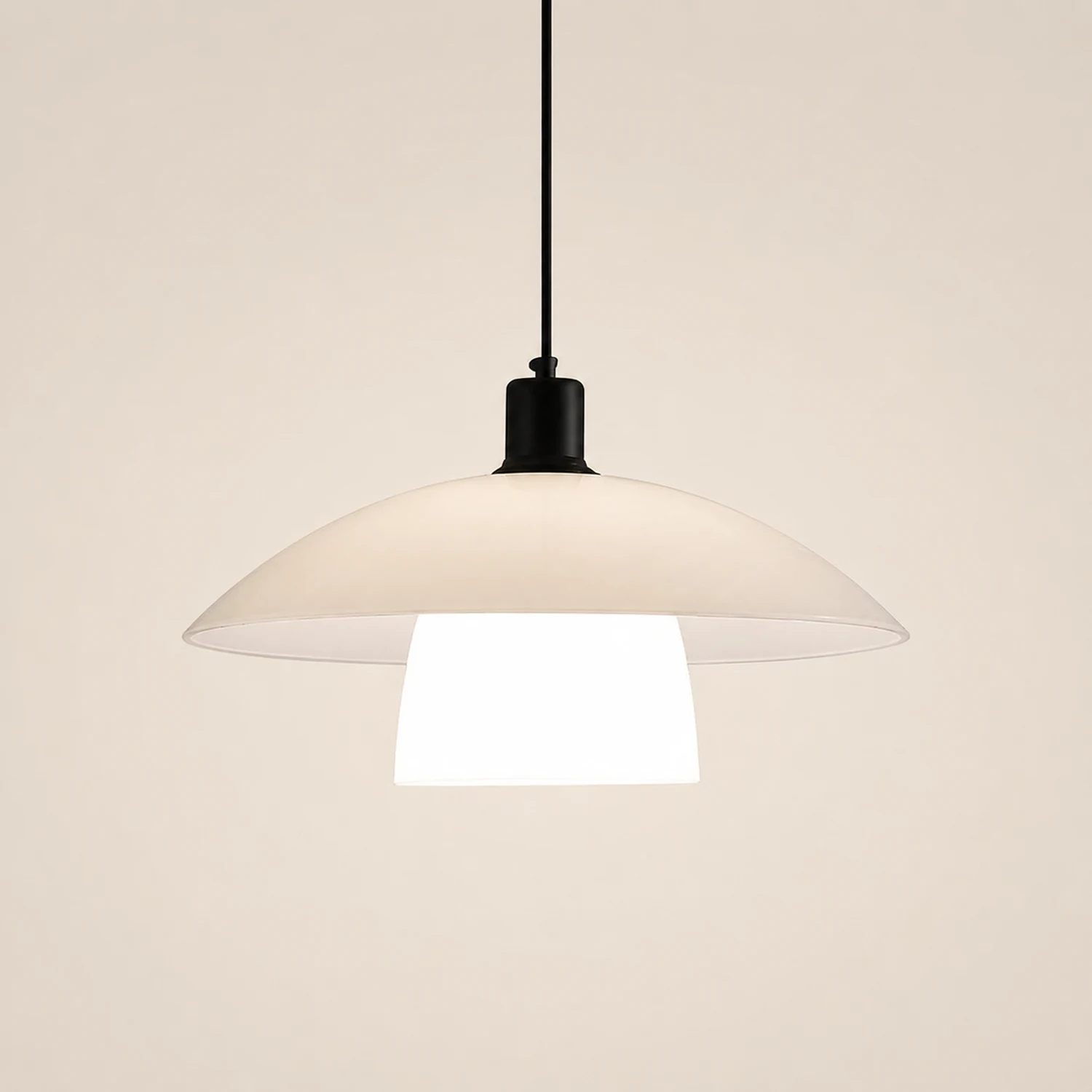 Carins Pendelleuchte Weiß, ∅30CM/40CM - Lumpaz