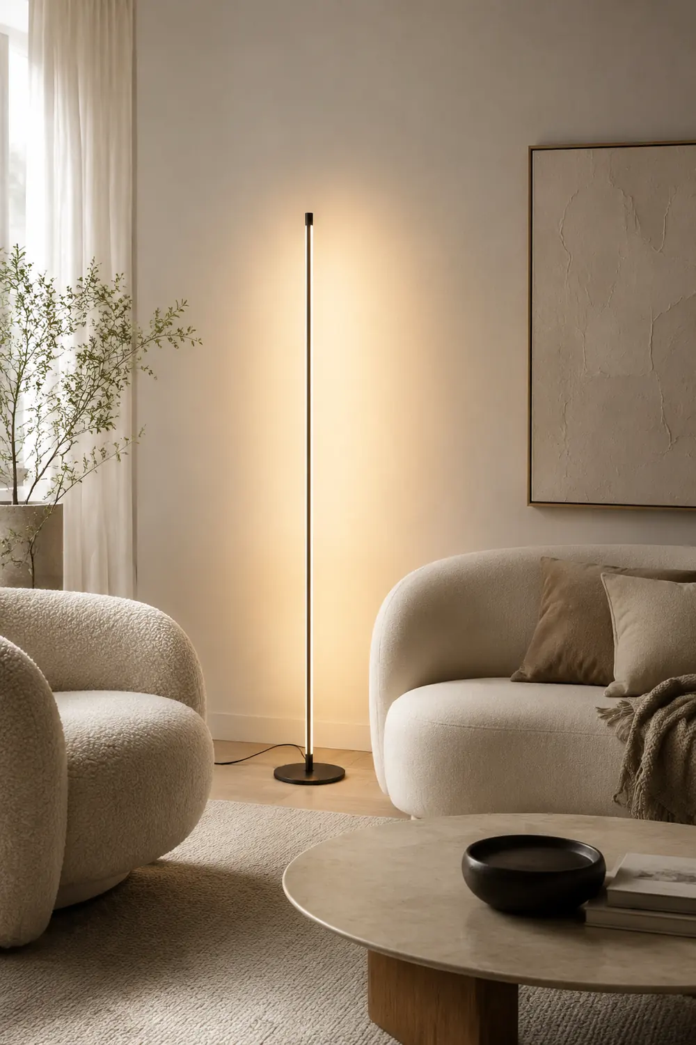 Edge Lineare Stehlampe, 3 Farben, 150CM Lang - Lumpaz
