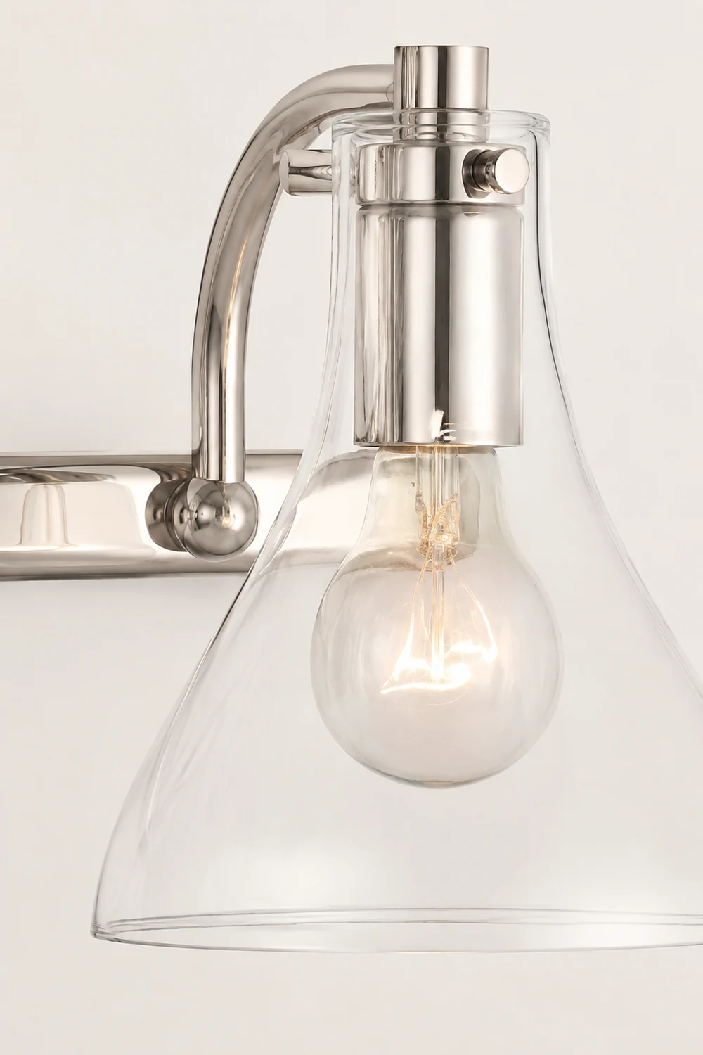 Eyrn Chrom Spiegelfront Waschtisch-Wandleuchte, 3/4-flammig, 52/70CM Lang - Lumpaz