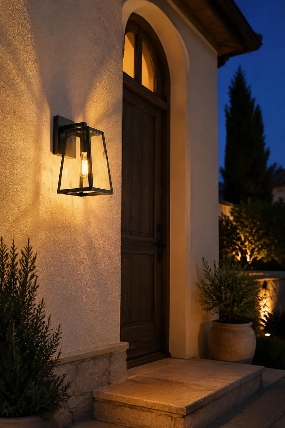 Alessio Schwarz Außenbereich Wandlampe, ∅20CM - Lumpaz