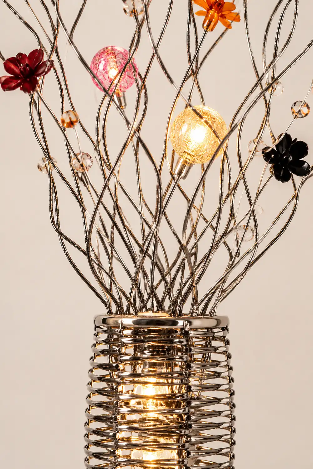 Bella Blumenvase Silberne Stehlampe, 150CM Lang - Lumpaz