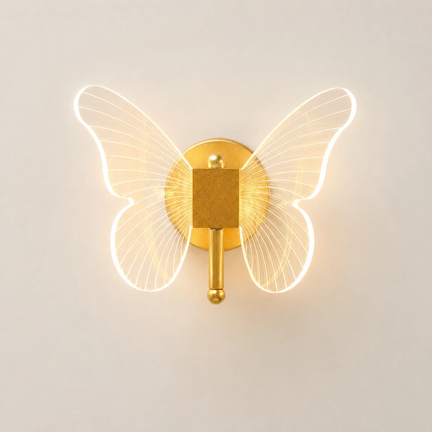 Kady Schmetterling Goldene Vanity Wandleuchte, 25CM Lang - Lumpaz