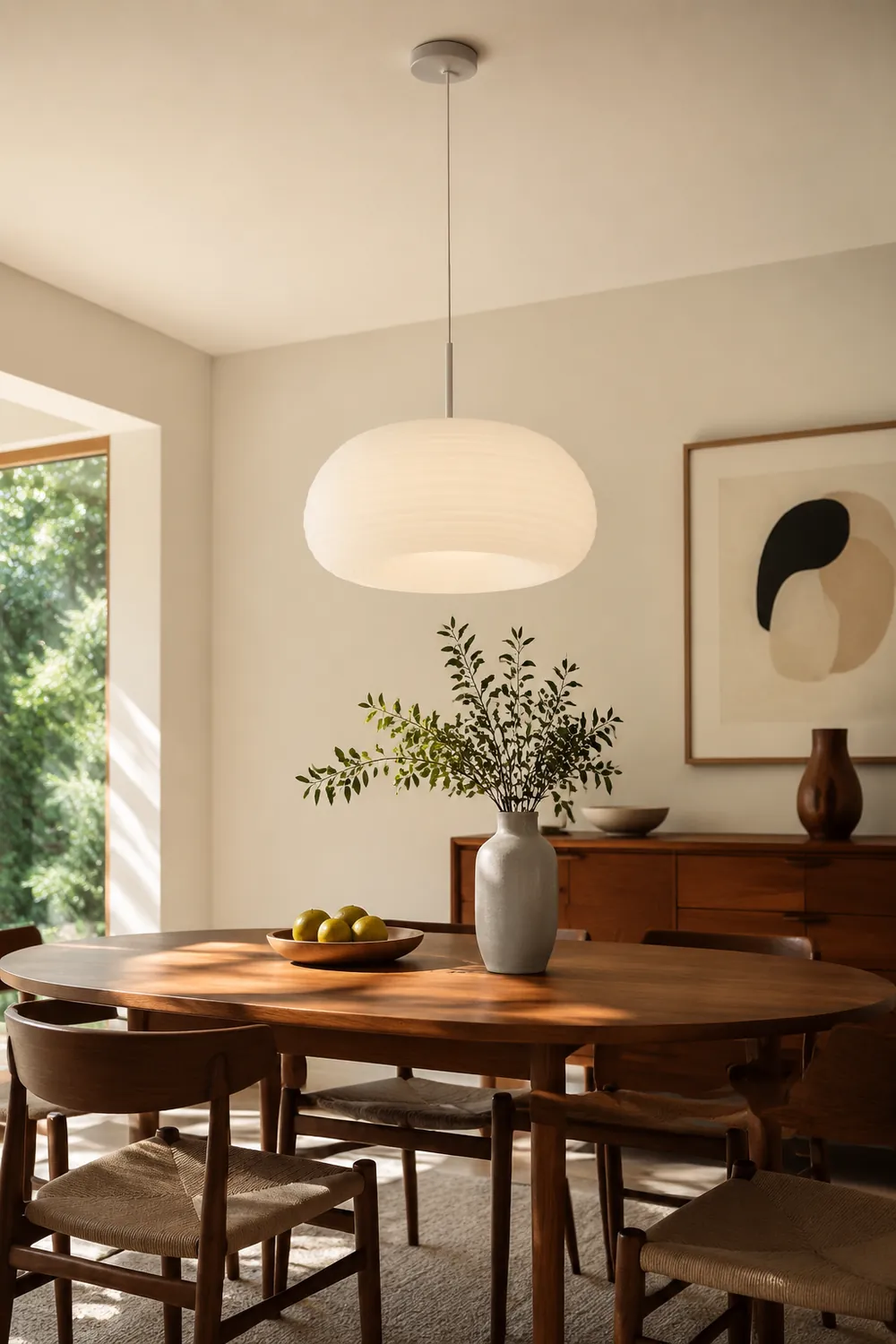 Morandi Pendelleuchte Weiß，Trommelförmig, ∅20CM/35CM/50CM - Lumpaz