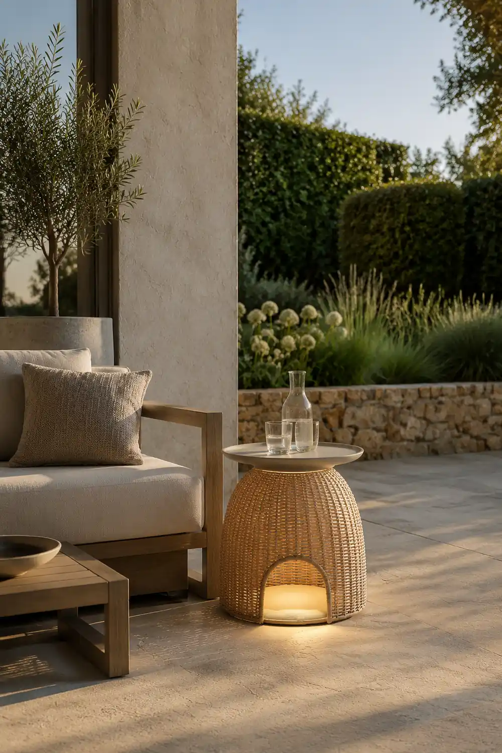 Ritta Außenstehleuchte /mit Tisch, Solar, 40/47CM Lang - Lumpaz