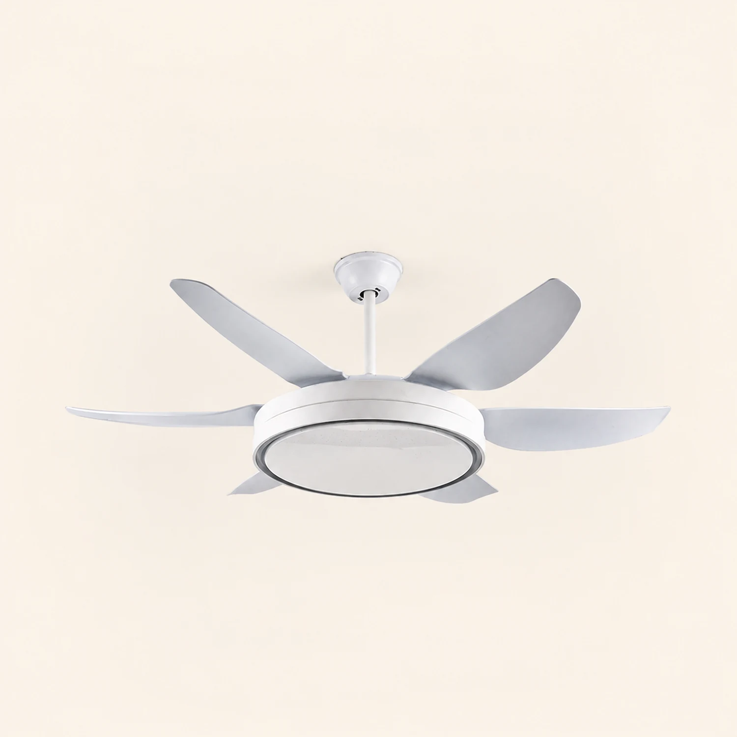 Haydn Weißer 6-Blatt-Deckenventilator mit Beleuchtung Grundlegend , ∅130CM - Lumpaz