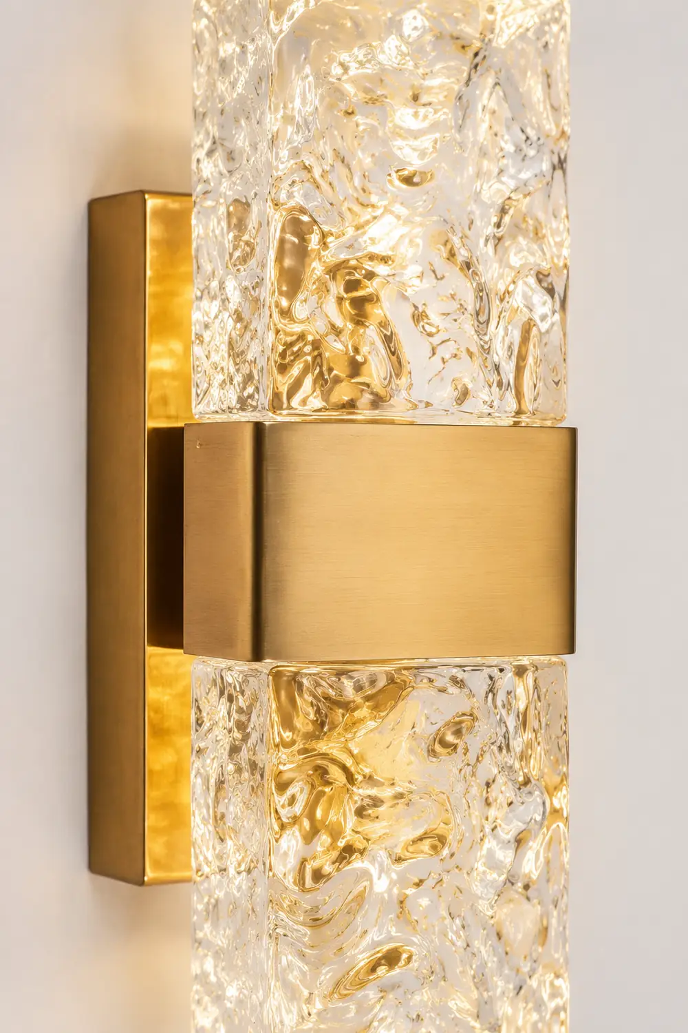 Chan Water Maserung Glas Luxus Licht Dekorativ Wandleuchte für Wohnzimmer, Höhe 30 CM - Lumpaz