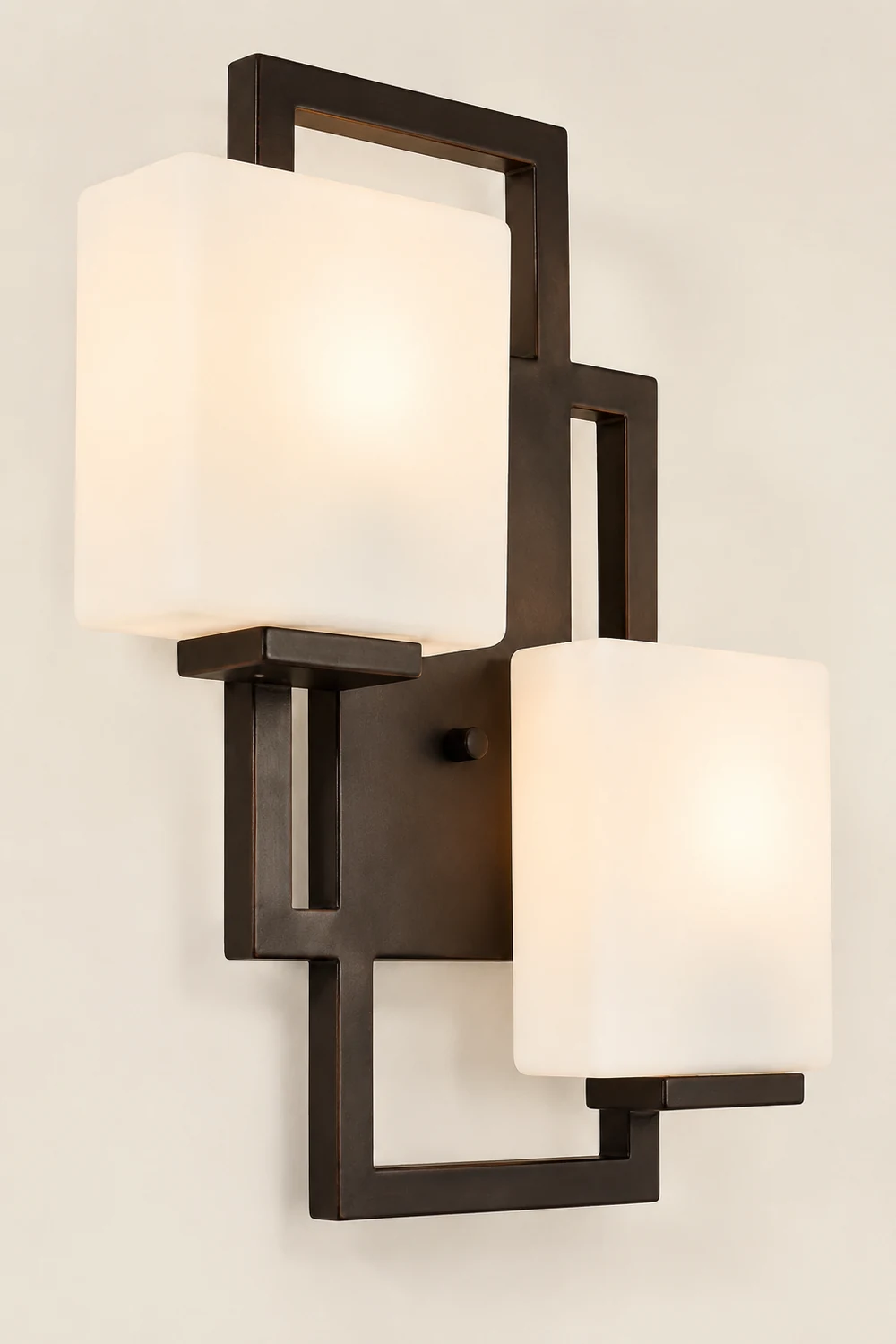Eyrn Bronze Ankleider Wandlampe, 2-flammig, 35CM Lang - Lumpaz