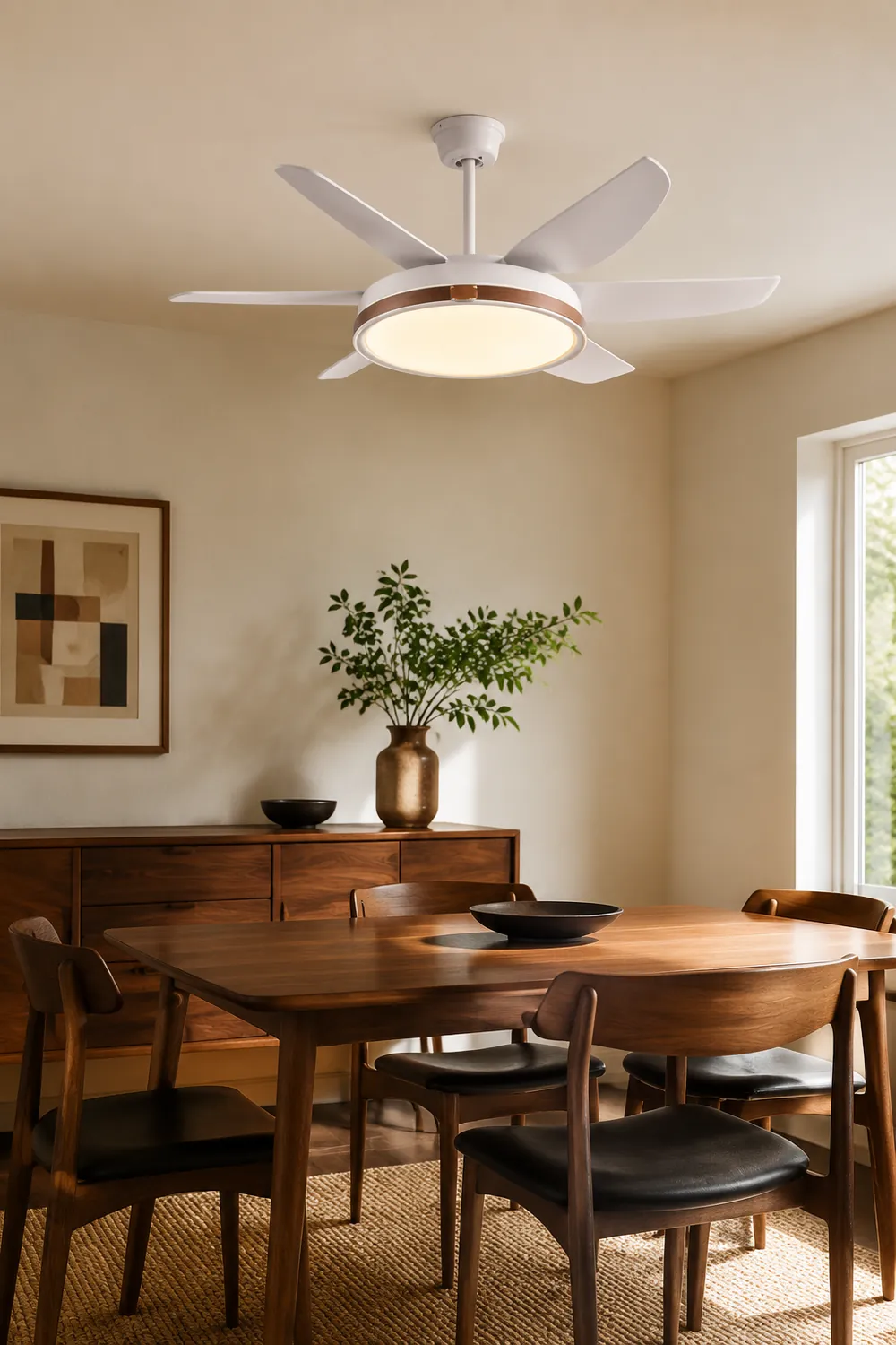 Haydn 6-Blatt-Deckenventilator mit Beleuchtung, 4 Farben, ∅130CM - Lumpaz