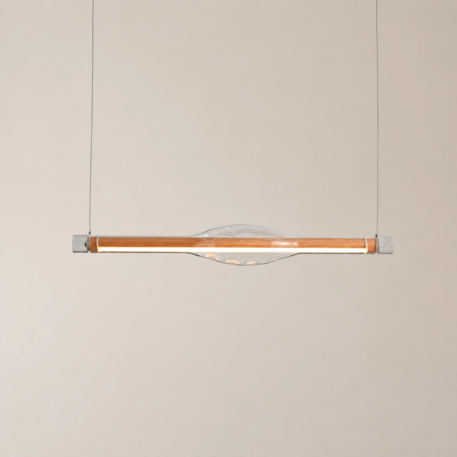 Edge Pendelleuchte, Metall & Glas, 2 Farben,121CM Lang - Lumpaz