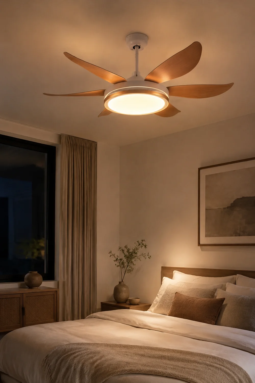 Haydn 6-Blatt-Deckenventilator mit Beleuchtung, ∅130/152CM - Lumpaz