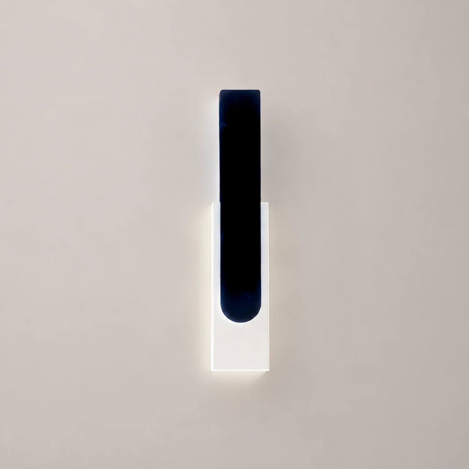 Chan Rechteckige Wandleuchte, Dolomit & Metall, 50CM Lang - Lumpaz
