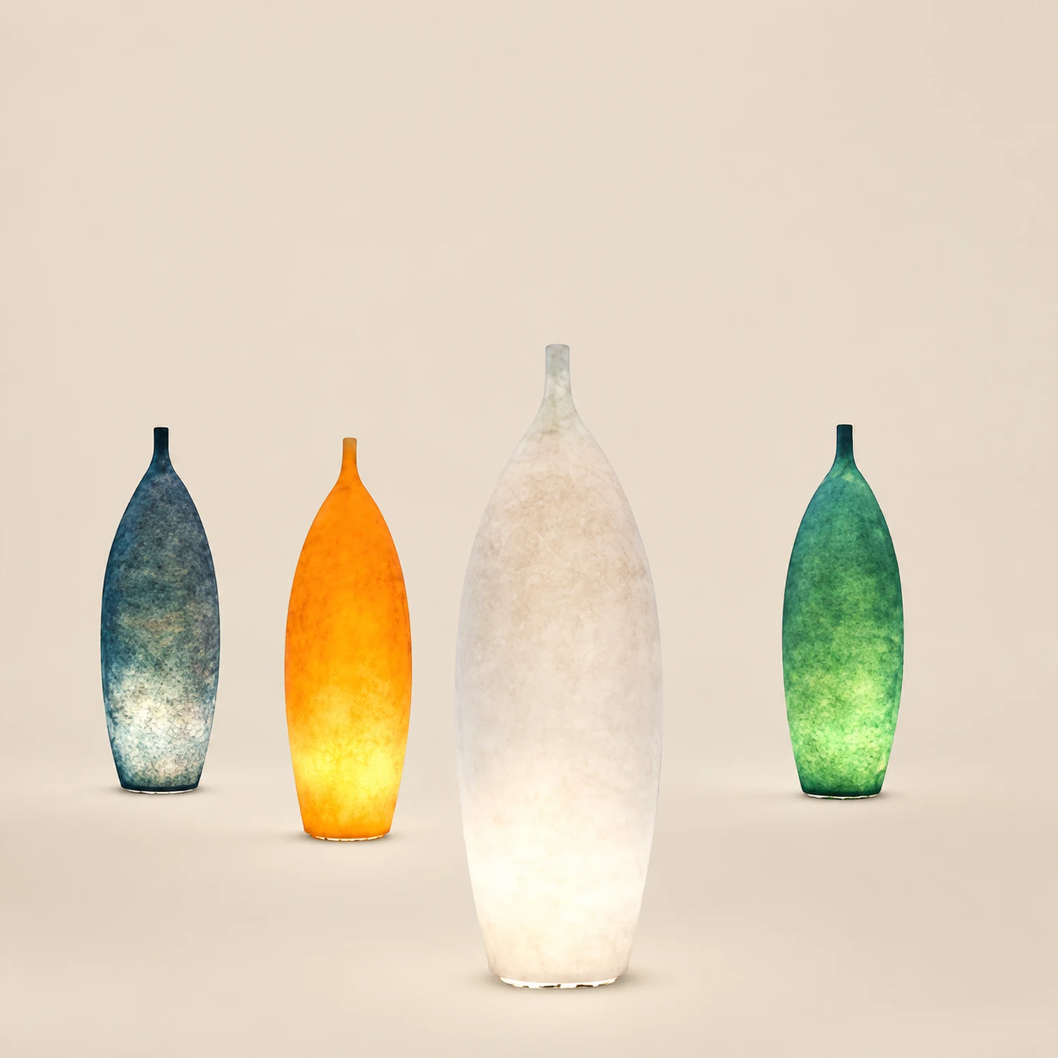 Byers Stehlampe, Harz, 4 Farben, 92/142CM Lang - Lumpaz
