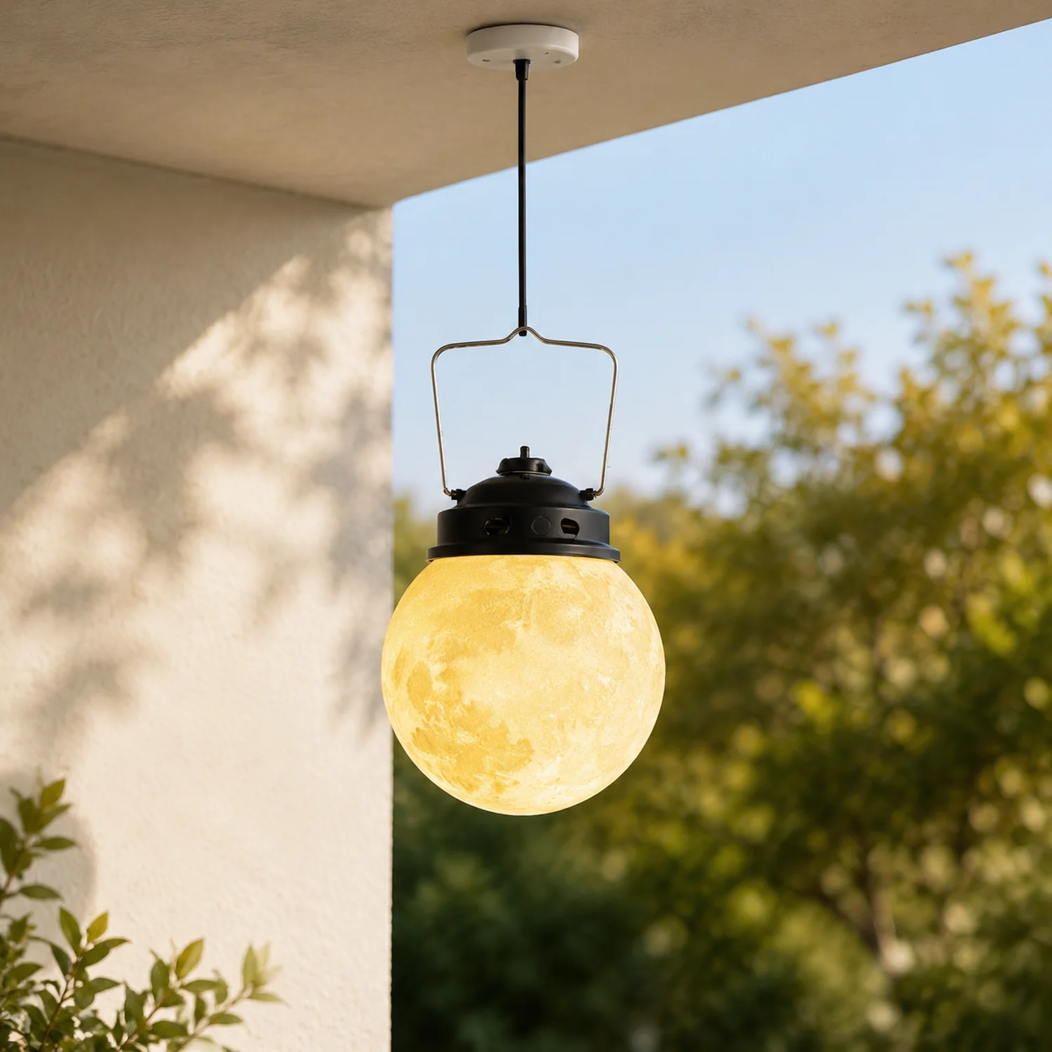 Elif Außenpendelleuchte Mond, Solar, ∅15/25/30/50/60CM - Lumpaz