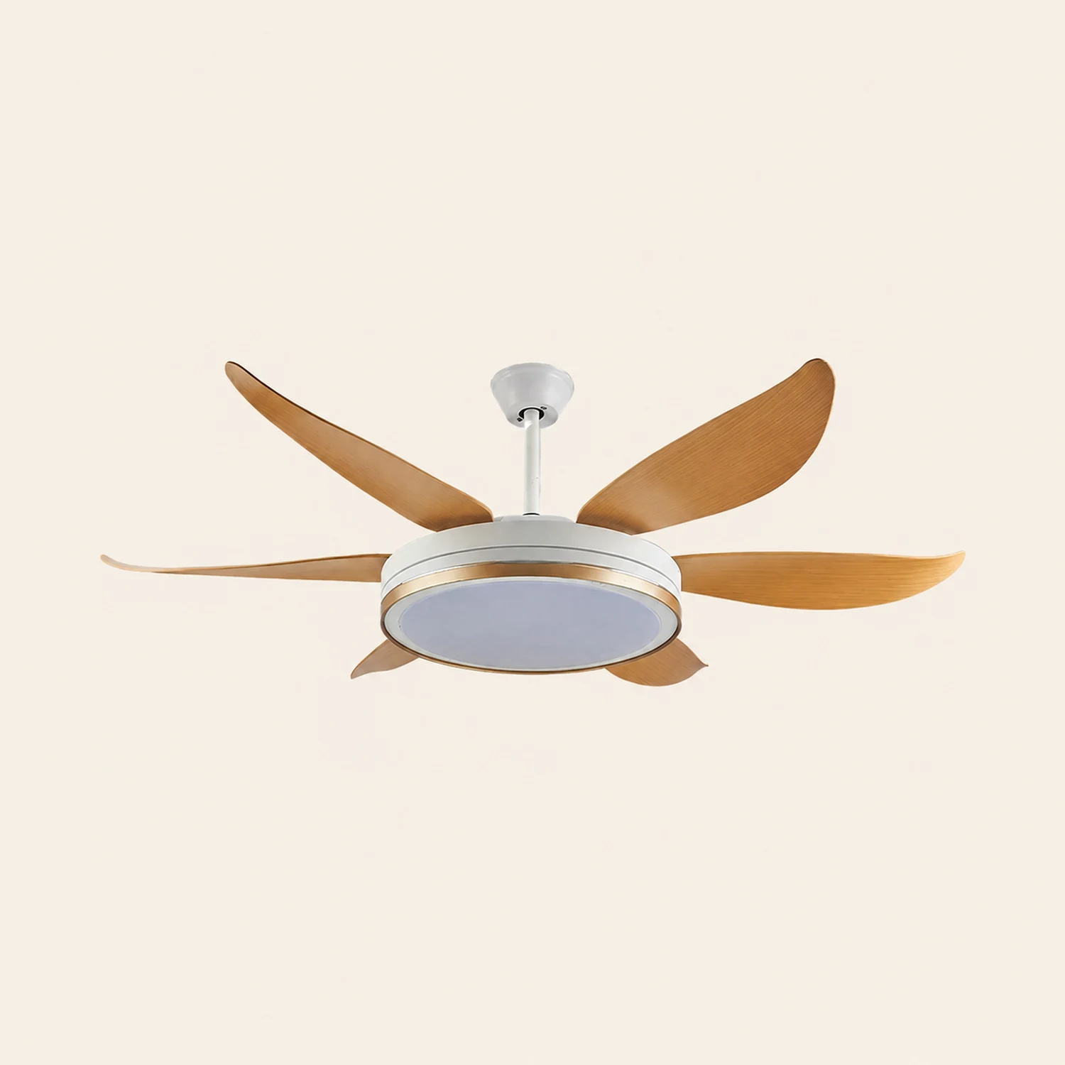 Haydn 6-Blatt-Deckenventilator mit Beleuchtung, ∅130/152CM - Lumpaz