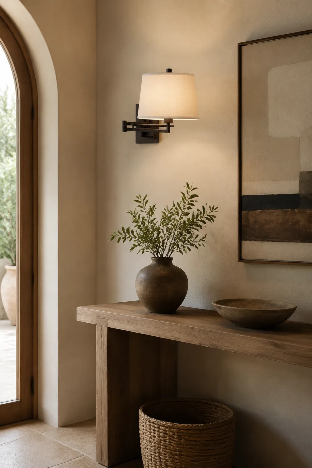 Eyrn Bronze Steckbare Verstellbare Wandlampe, ∅30CM - Lumpaz