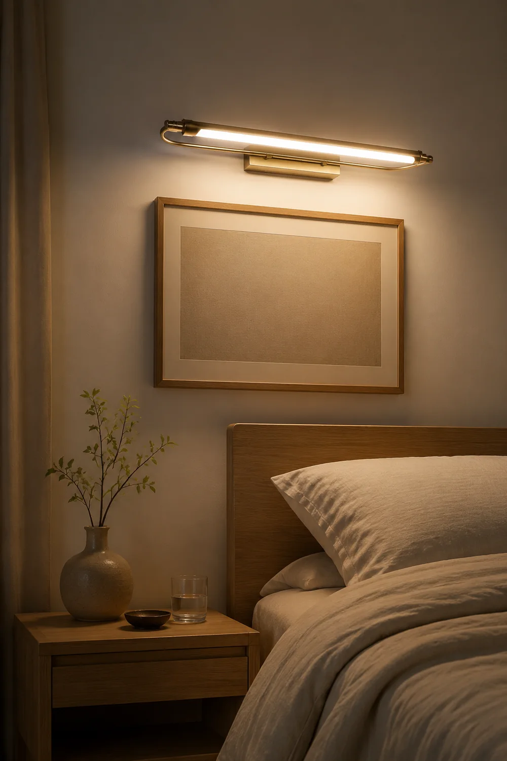 Leigh Minimalist Spiegelfront Waschtisch-Wandleuchte, Metall, 40/53/67CM Lang - Lumpaz