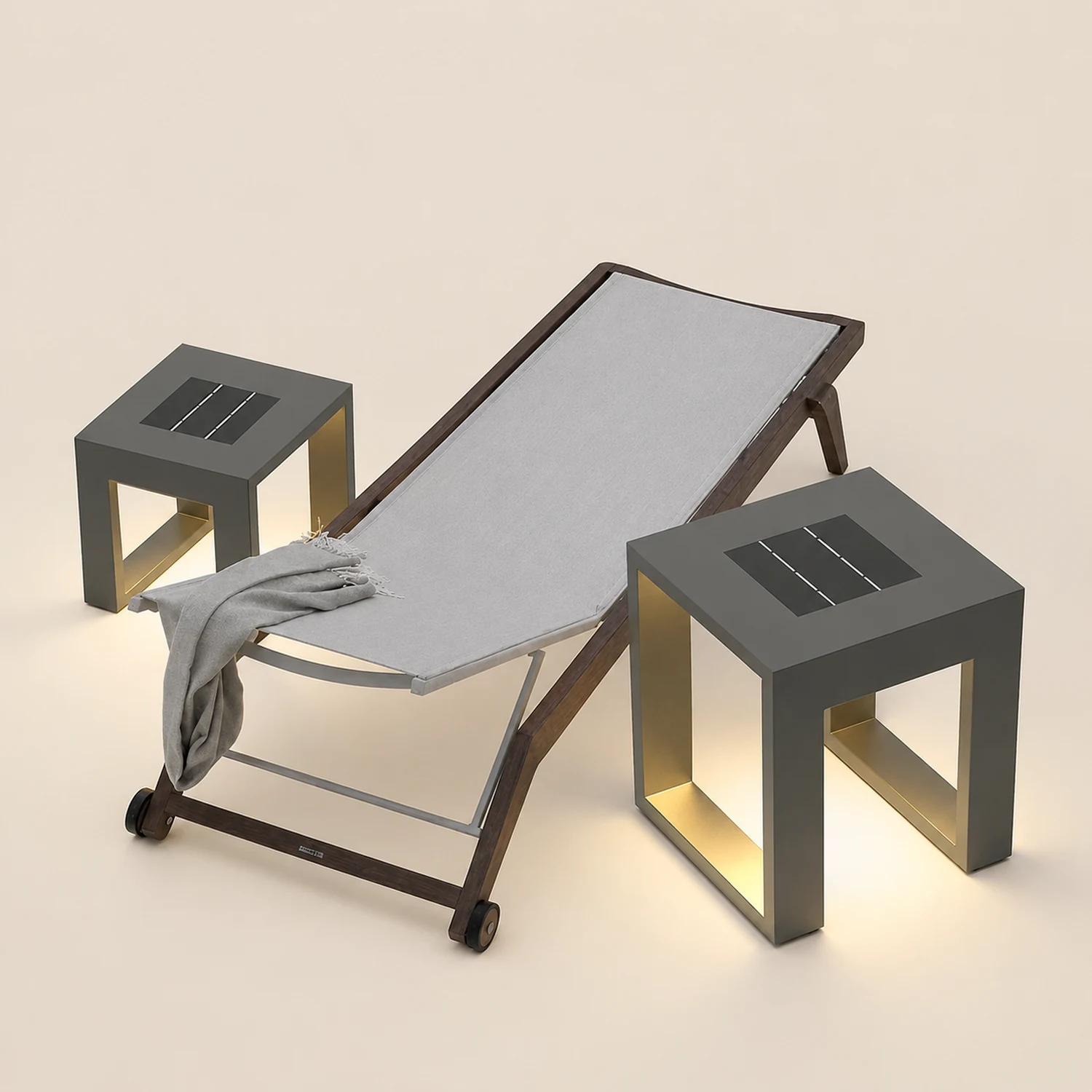 Orr Außenstehleuchte Rechteckig, Hohle, Höhe 40/50/60CM - Lumpaz