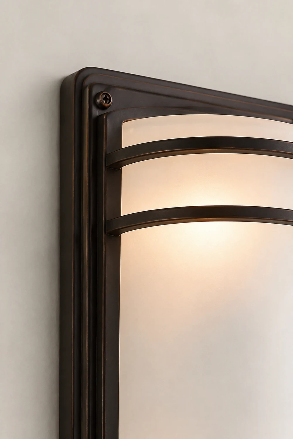 Orr Bronze Opal Außenbreich Wandleuchte, 40CM Lang - Lumpaz