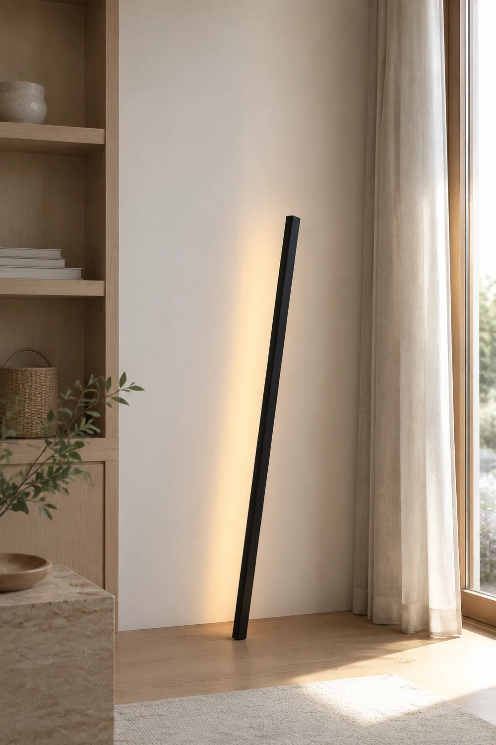 Edge Lineare Stehlampe, Aluminium, 2 Farben, 100/120CM Lang - Lumpaz