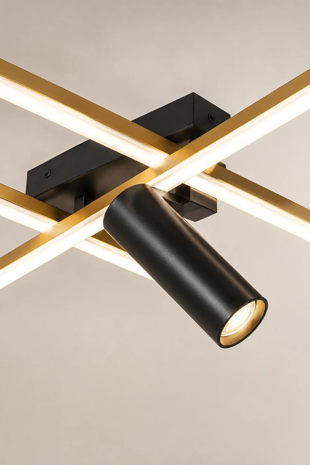 Edge Kunst Dimmbar Deckenleuchte Geometrisch Metall LED für Wohnzimmer,70CM/95CM Lang - Lumpaz