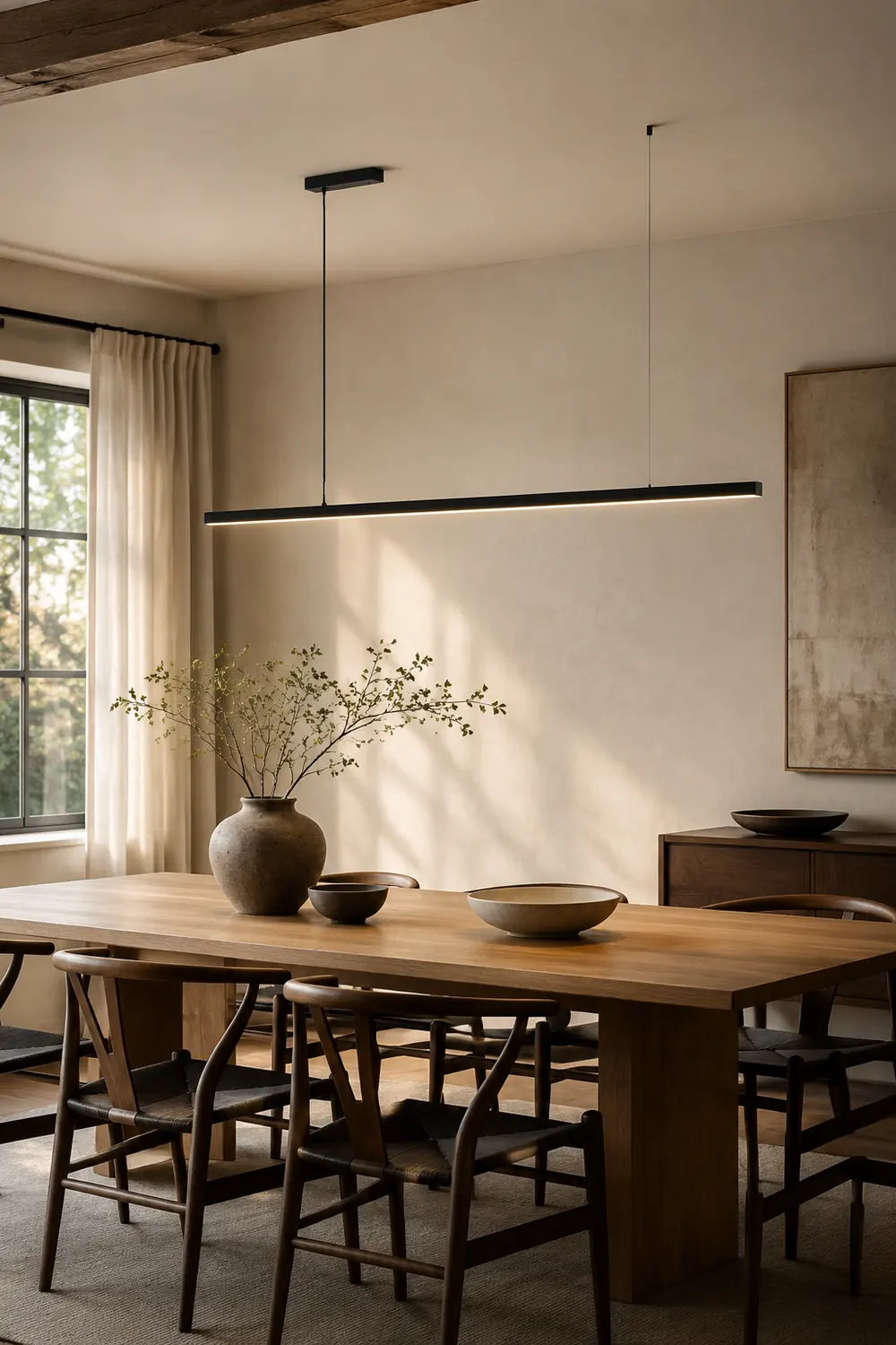 Edge Pendelleuchte Minimalistisch Linear, 2 Farben, 90CM/120CM Lang - Lumpaz