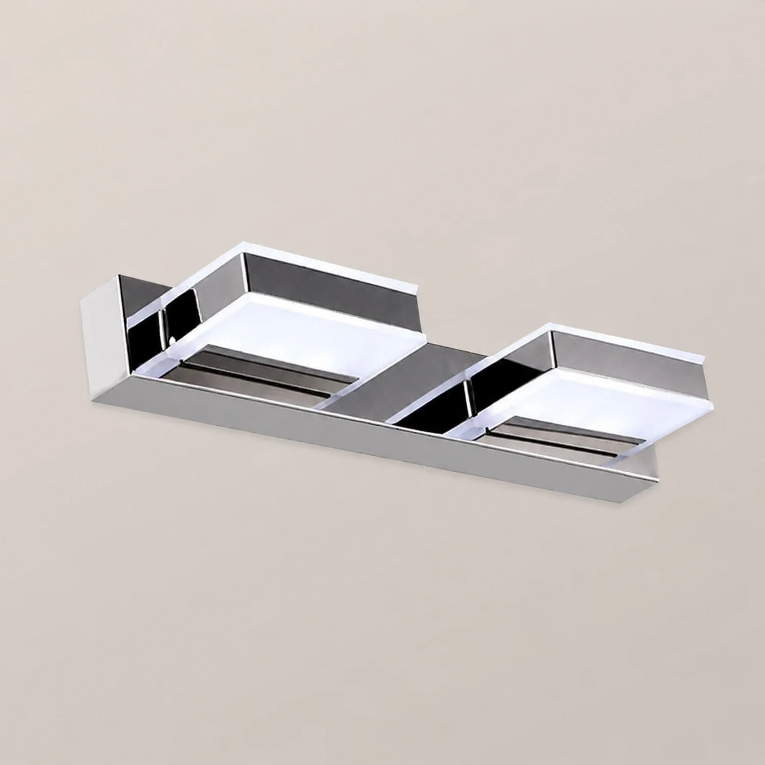 Leigh Quadratische Block-Spiegelfront-Wandleuchte, 1/2/3/4-flammig - Lumpaz
