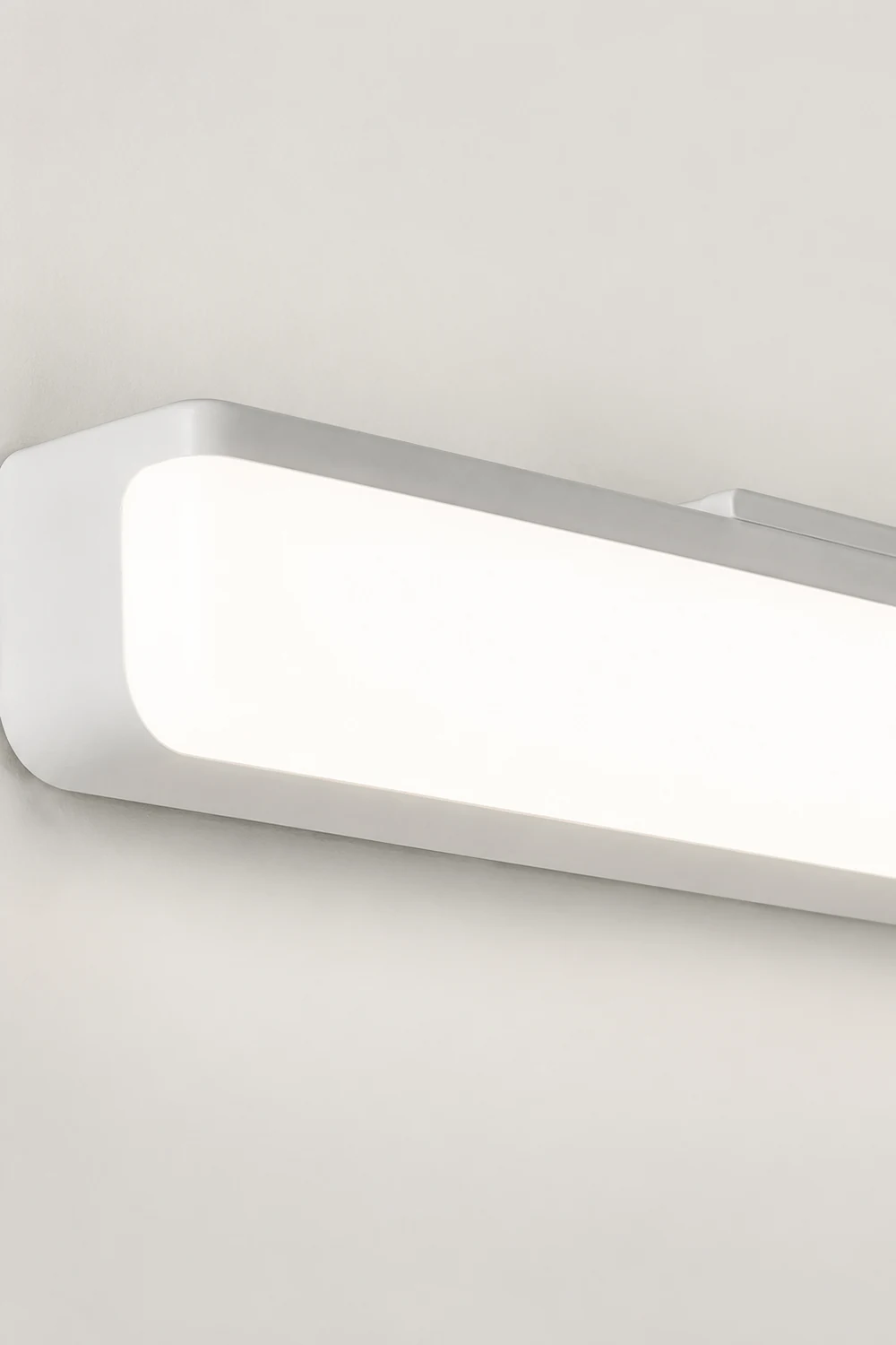 Edge Rechteckige Weiße Spiegelfront Eitelkeit Wandleuchte, 20/40/60CM Lang - Lumpaz