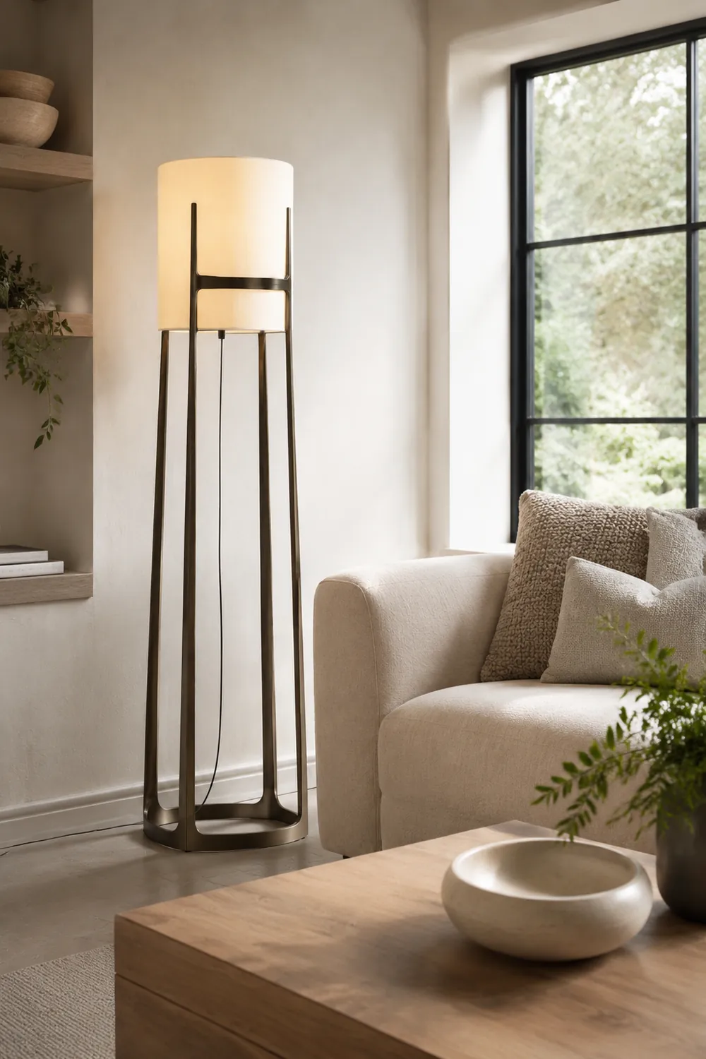 Eryn Moderne Stehleuchte, Metall, 160CM Lang - Lumpaz