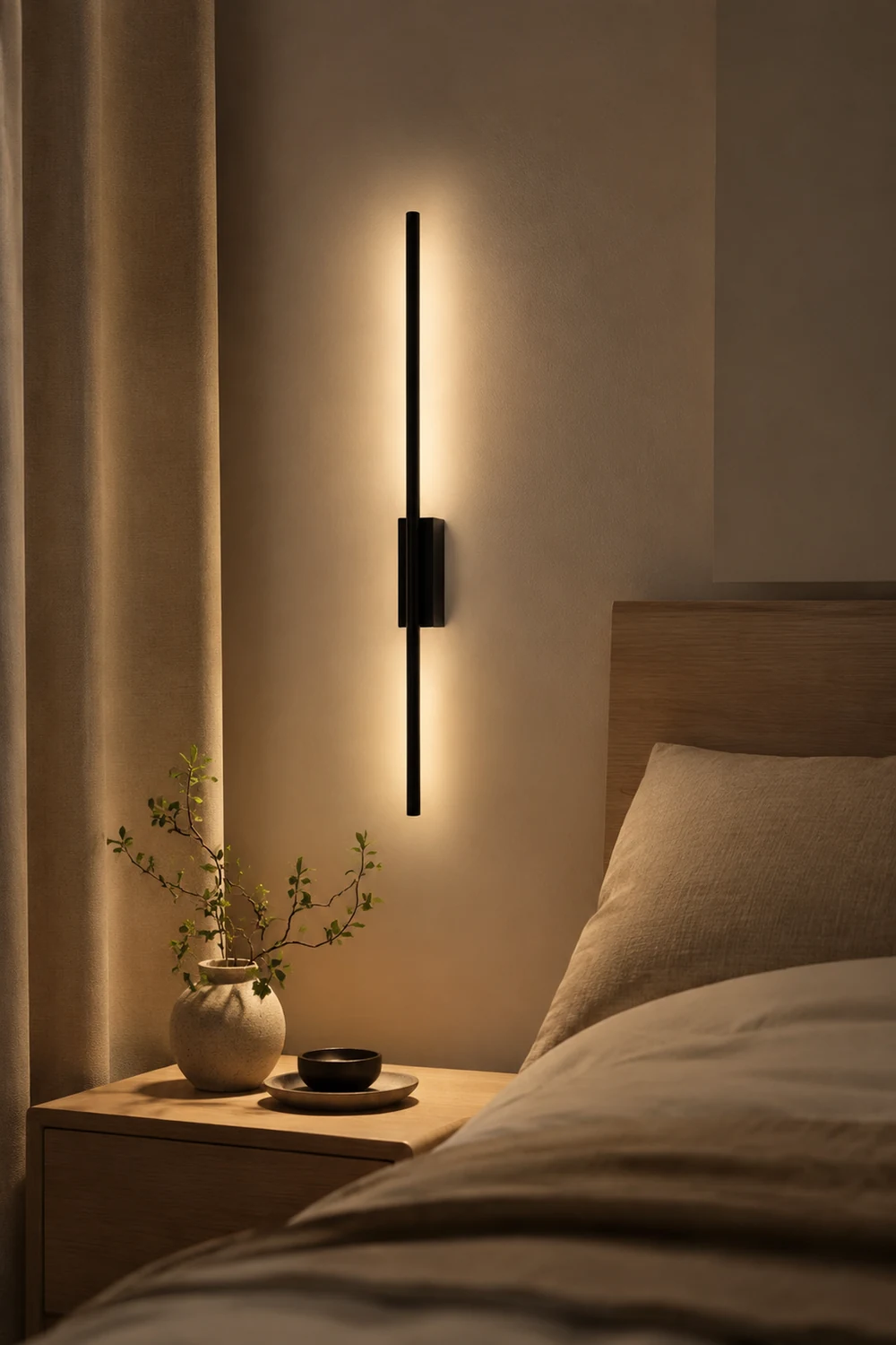 Edge Lineare Spiegelfront Waschtisch-Wandleuchte, 2 Farben & Stile, 61/80/100/120CM Lang - Lumpaz