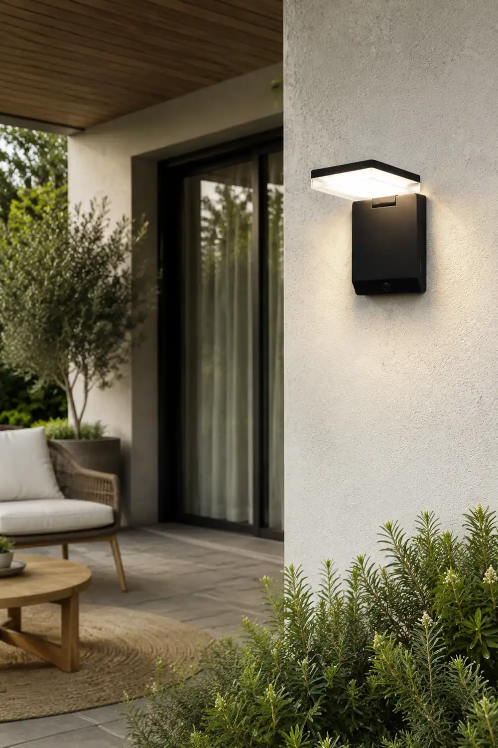 Orr Außenwandleuchte Rechtwinklig Sensor Solar, 20CM Lang - Lumpaz