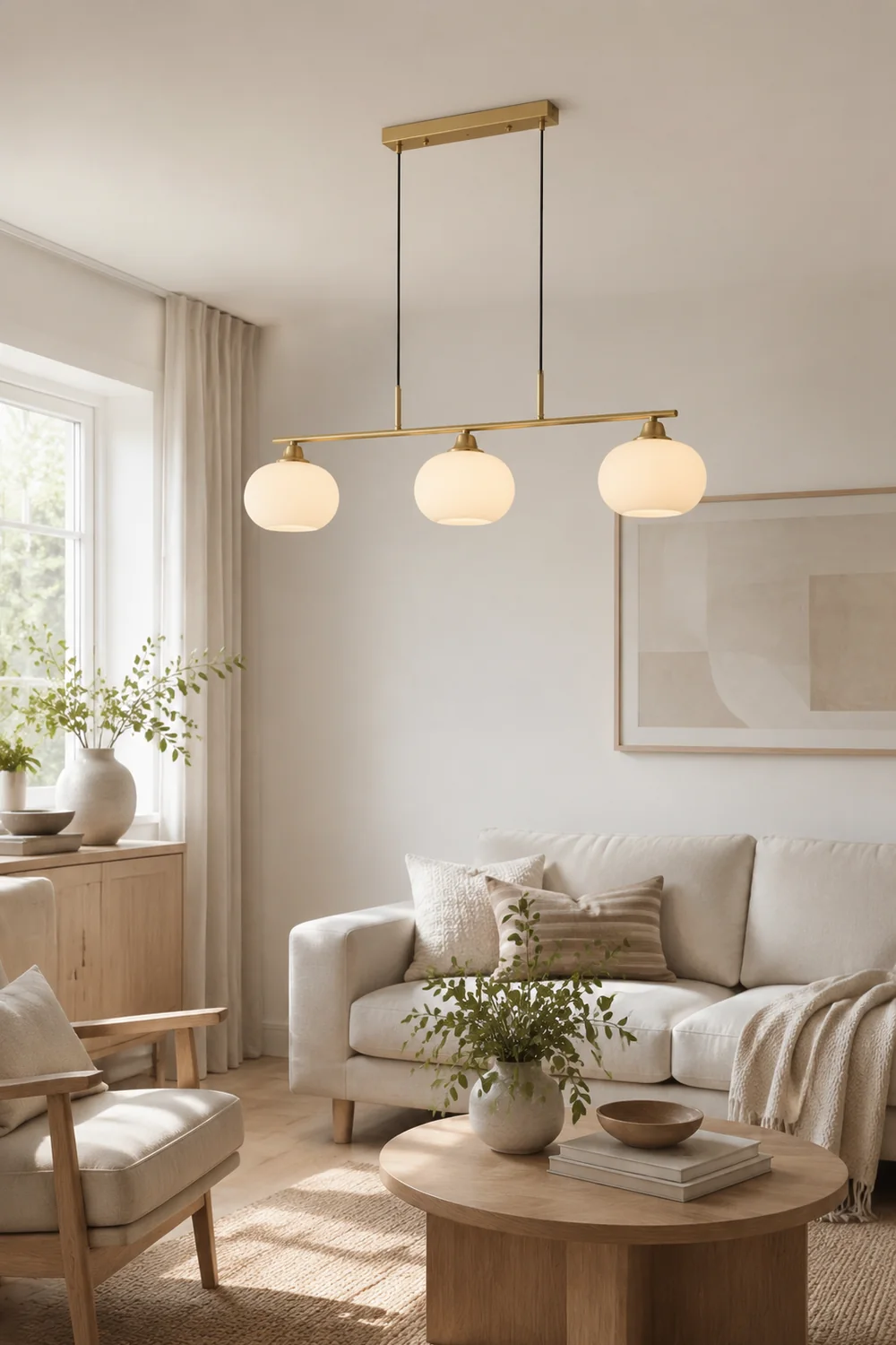 Hailie Pendelleuchte, 2 Farben, 3/4-flammig,100CM/135CM Lang - Lumpaz