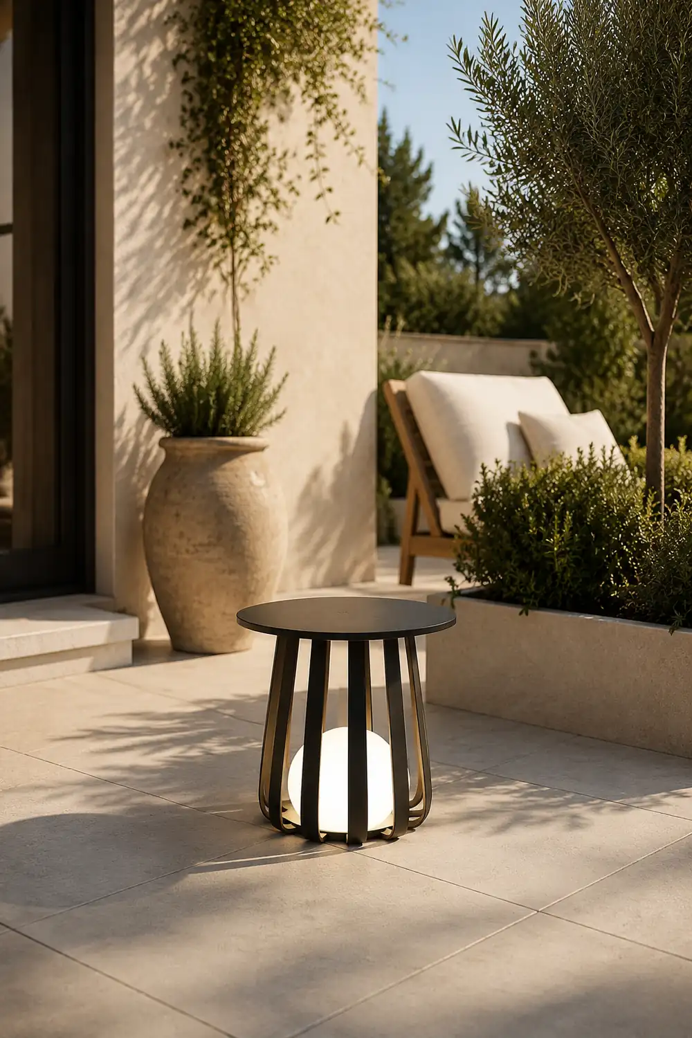 Orr Außenstehleuchte /mit Tisch, Solar, 2 Stile, Höhe 45/55CM - Lumpaz