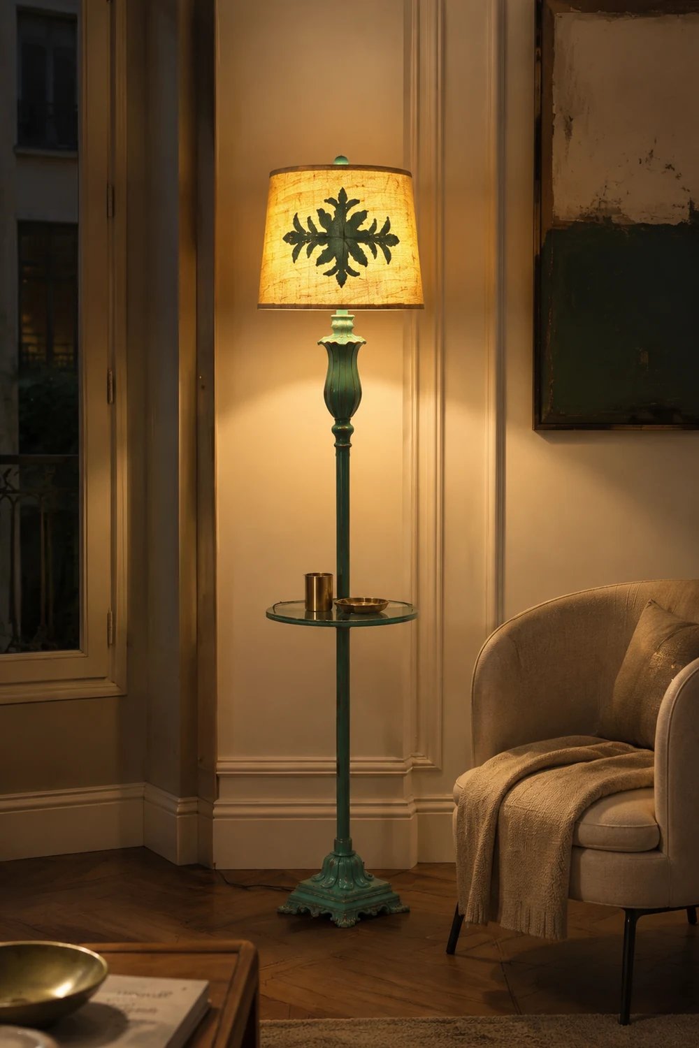 Eryn Vintage Grüne Stehlampe, 2 Stile - Lumpaz