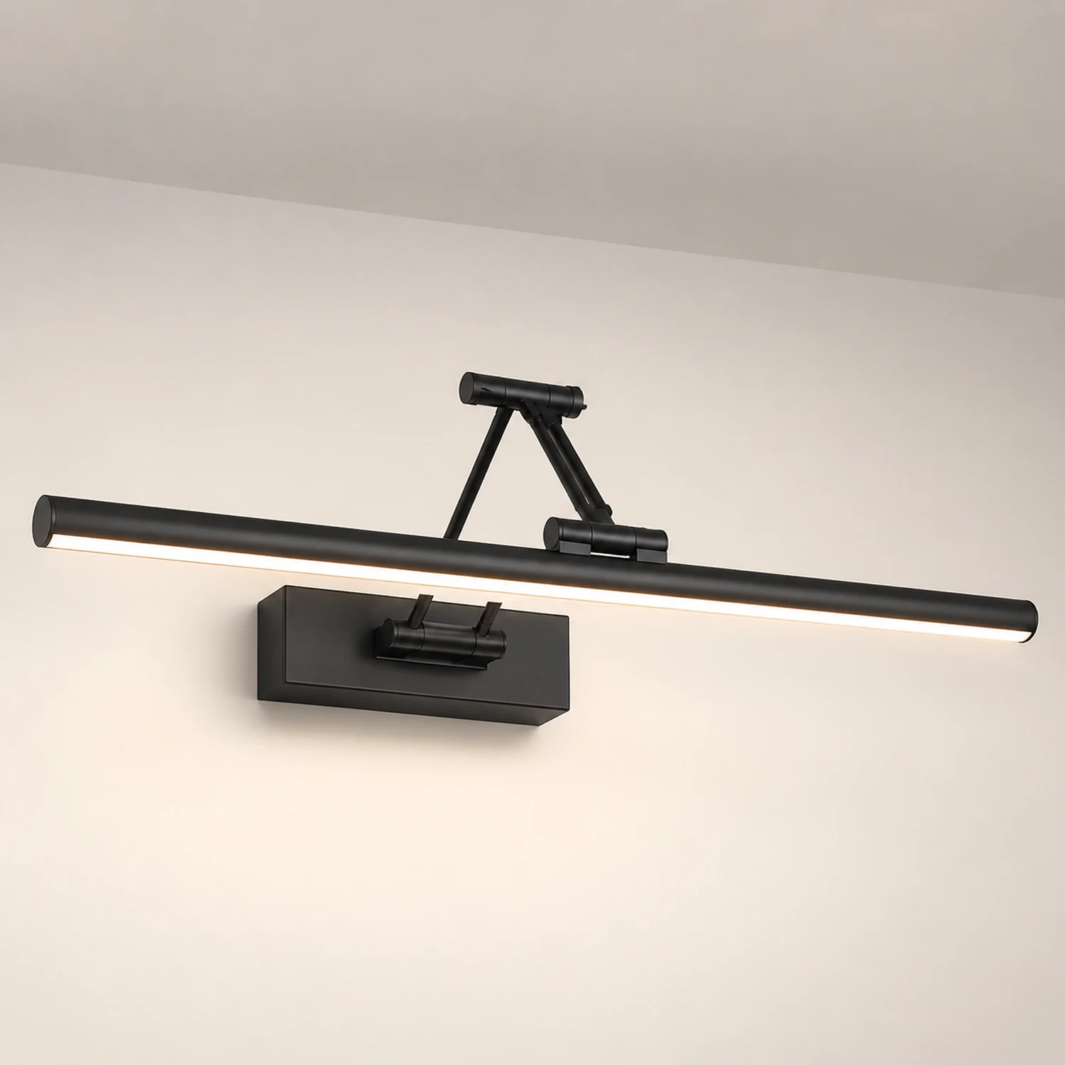 Edge Spiegelfront Waschtisch-Wandleuchte, Metall, 40/50/60/80/100CM Lang - Lumpaz