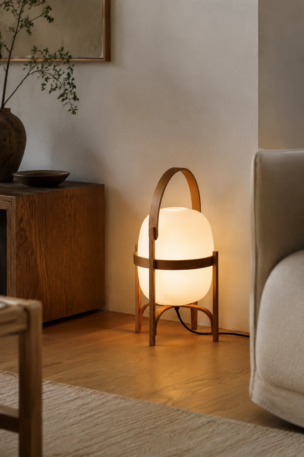 Ozawa Stehleuchte, Holz, 52CM Lang - Lumpaz