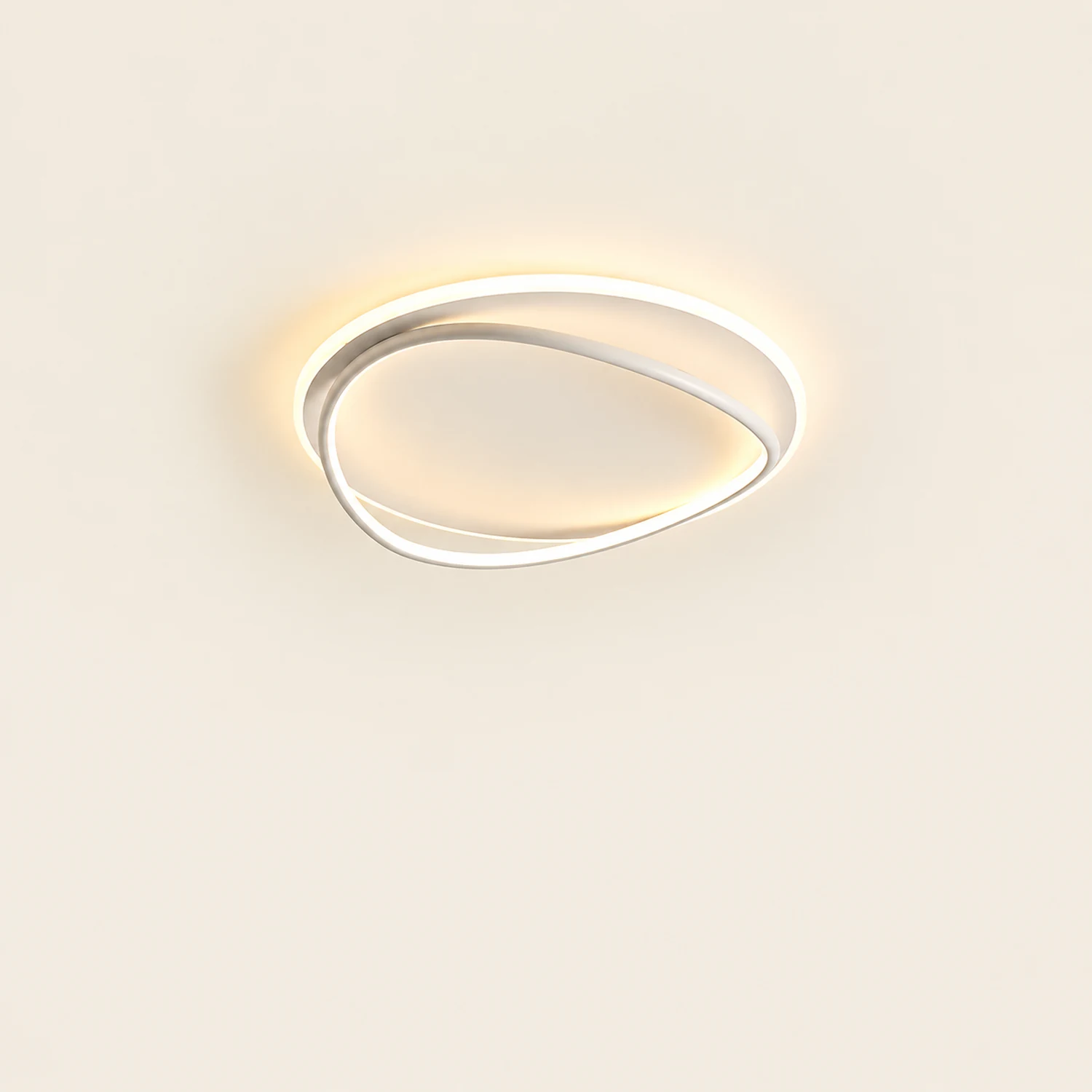 Quinn Deckenleuchte,Duo-Ring, 2 Farben, ∅41CM/50CM - Lumpaz