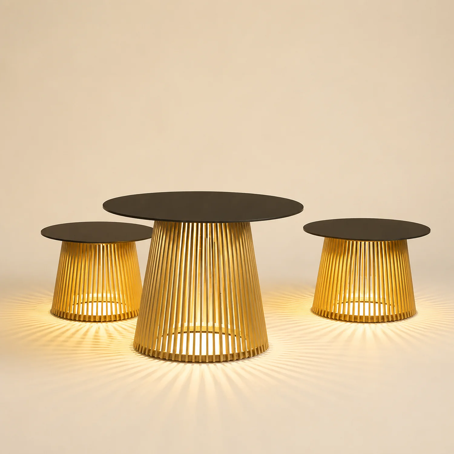Orr Außenstehleuchte /mit Tisch, Solar, Höhe 40/50/70CM - Lumpaz