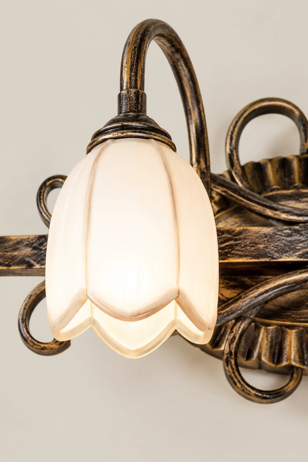 Félicie Antike Messing Spiegel Front Vanity Wandleuchte, 2/3-flammig - Lumpaz