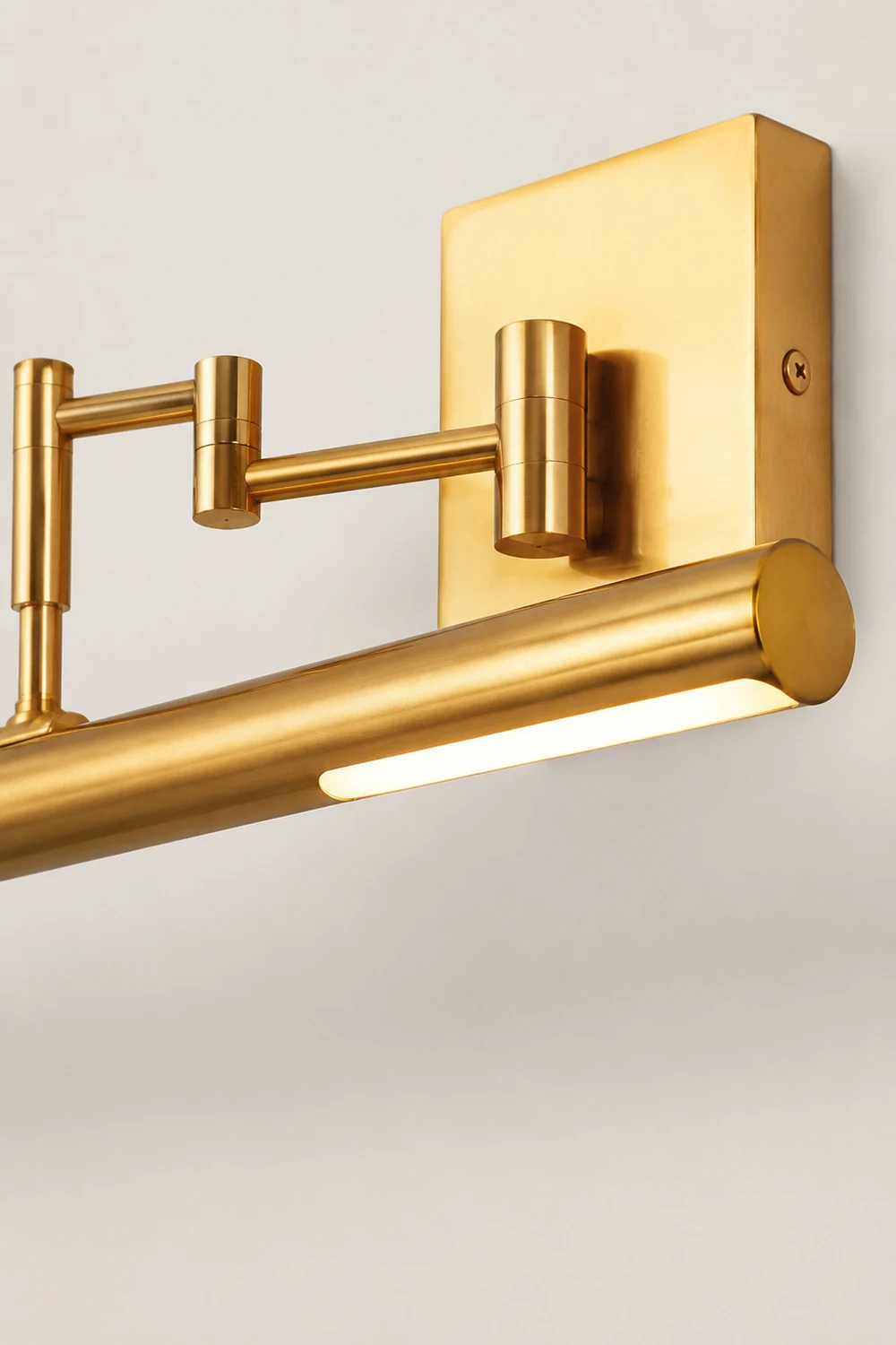 Edge Verstellbare Goldene Spiegelfront Waschtisch-Wandleuchte, Metall, 41/60/80CM Lang - Lumpaz