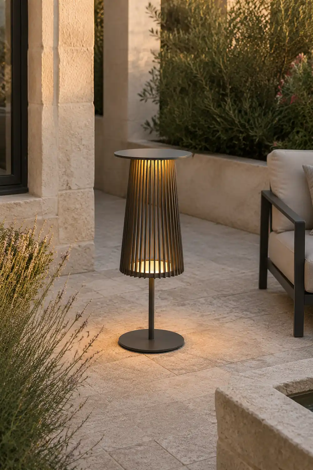 Orr Außenstehleuchte /mit Tisch, Solar, Höhe 40/50/70CM - Lumpaz