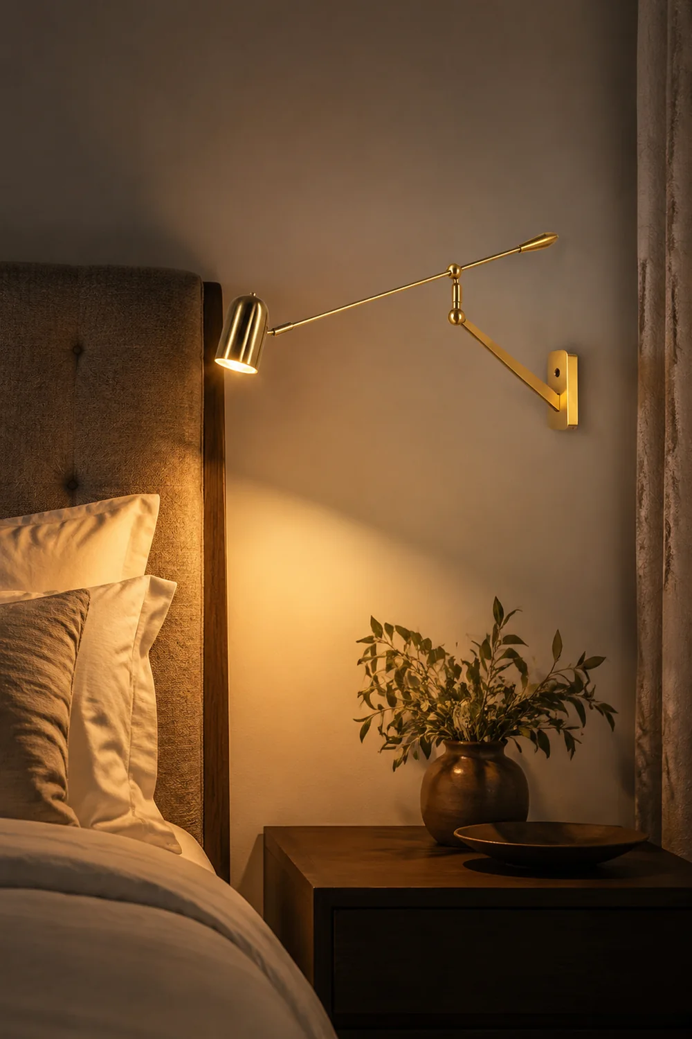 Freja Verstellbare goldene Wandleuchte - Lumpaz