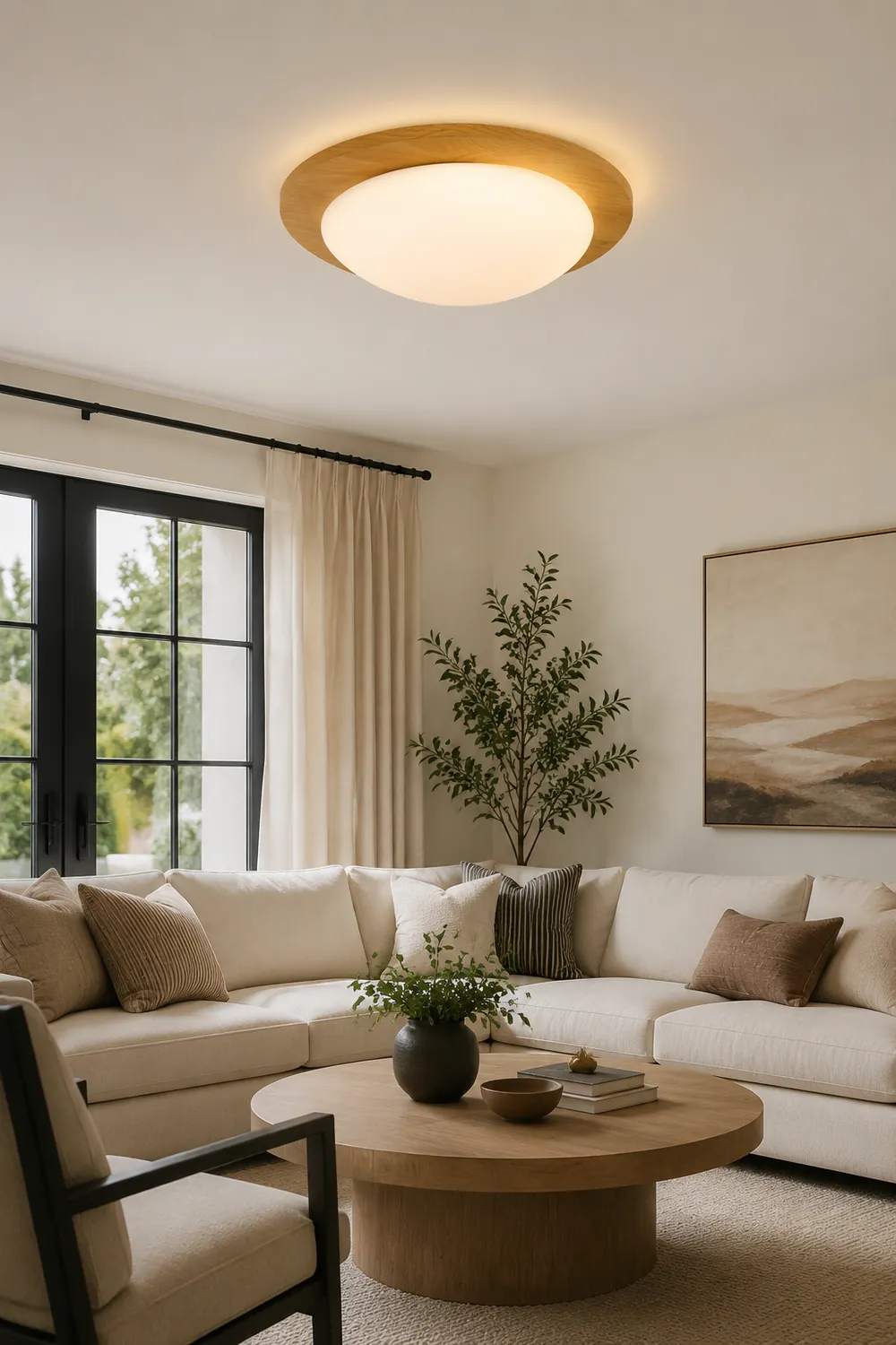 Quinn Deckenleuchte, 2 Farben, ∅ 30CM/47CM/57CM - Lumpaz