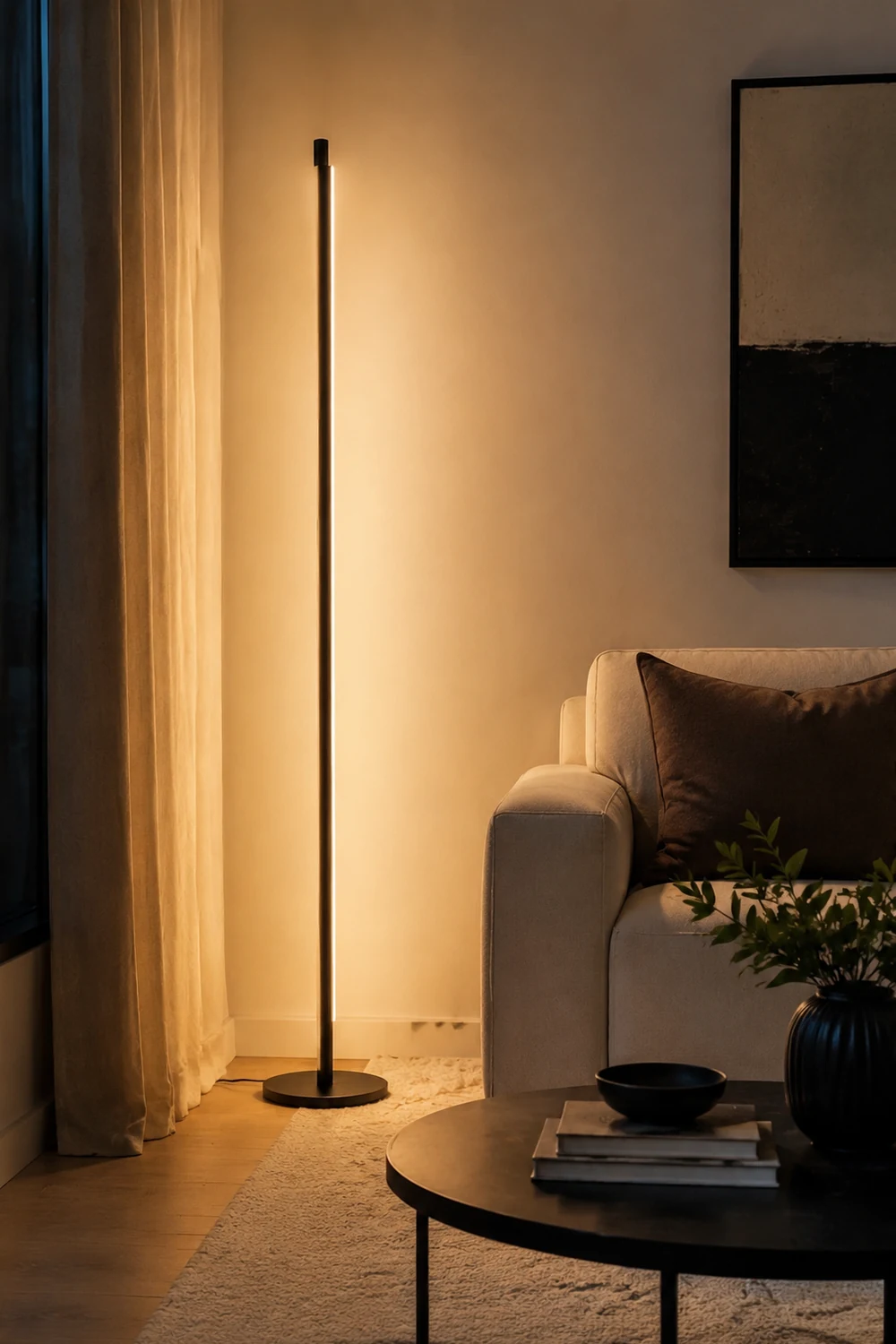 Edge Lineare Stehlampe, 3 Farben, 150CM Lang - Lumpaz