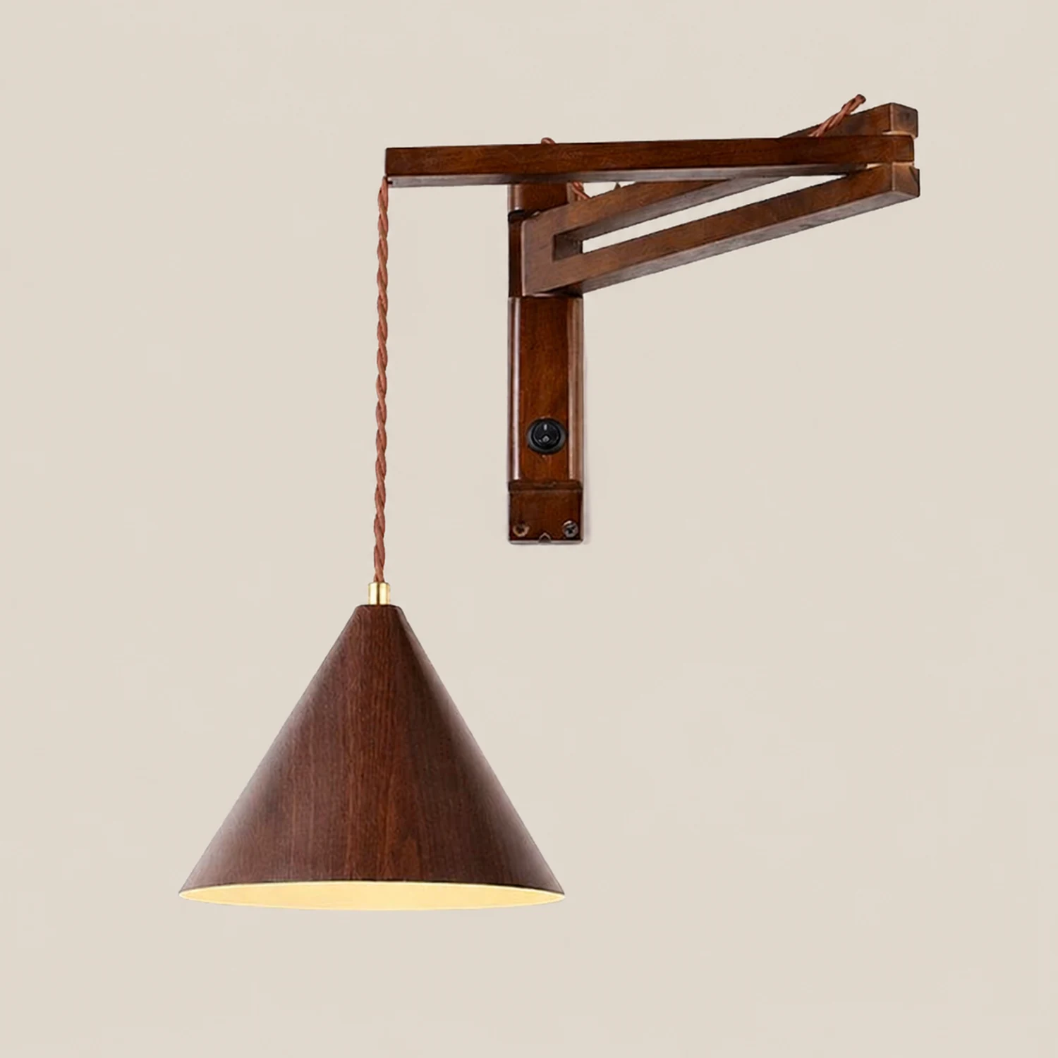 Ozawa Einstellbar Wandleuchte , Holz & Metall, 2 Farben - Lumpaz