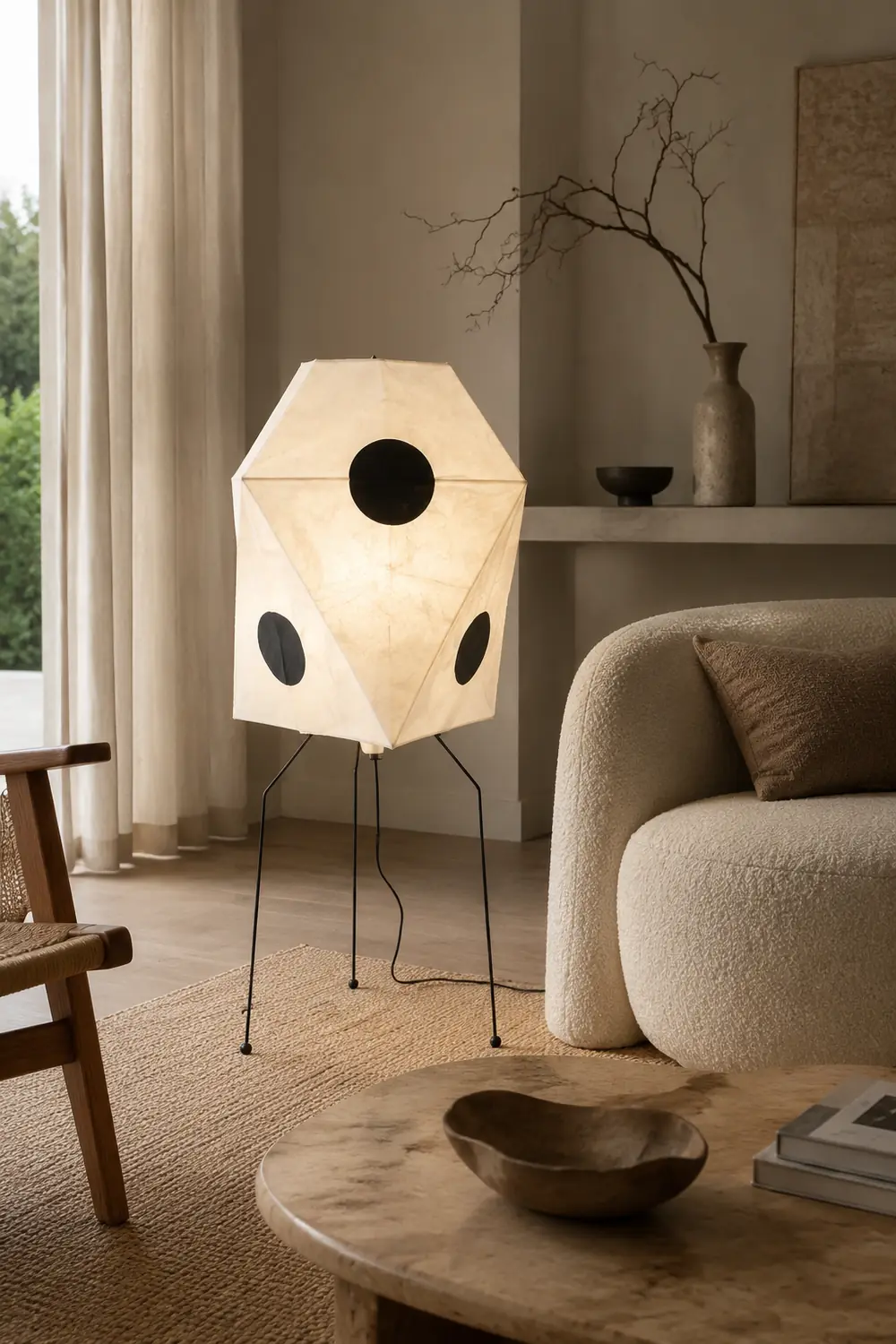 Renée Stehleuchte Kunstdruckpapier & Metall, 48CM Lang - Lumpaz