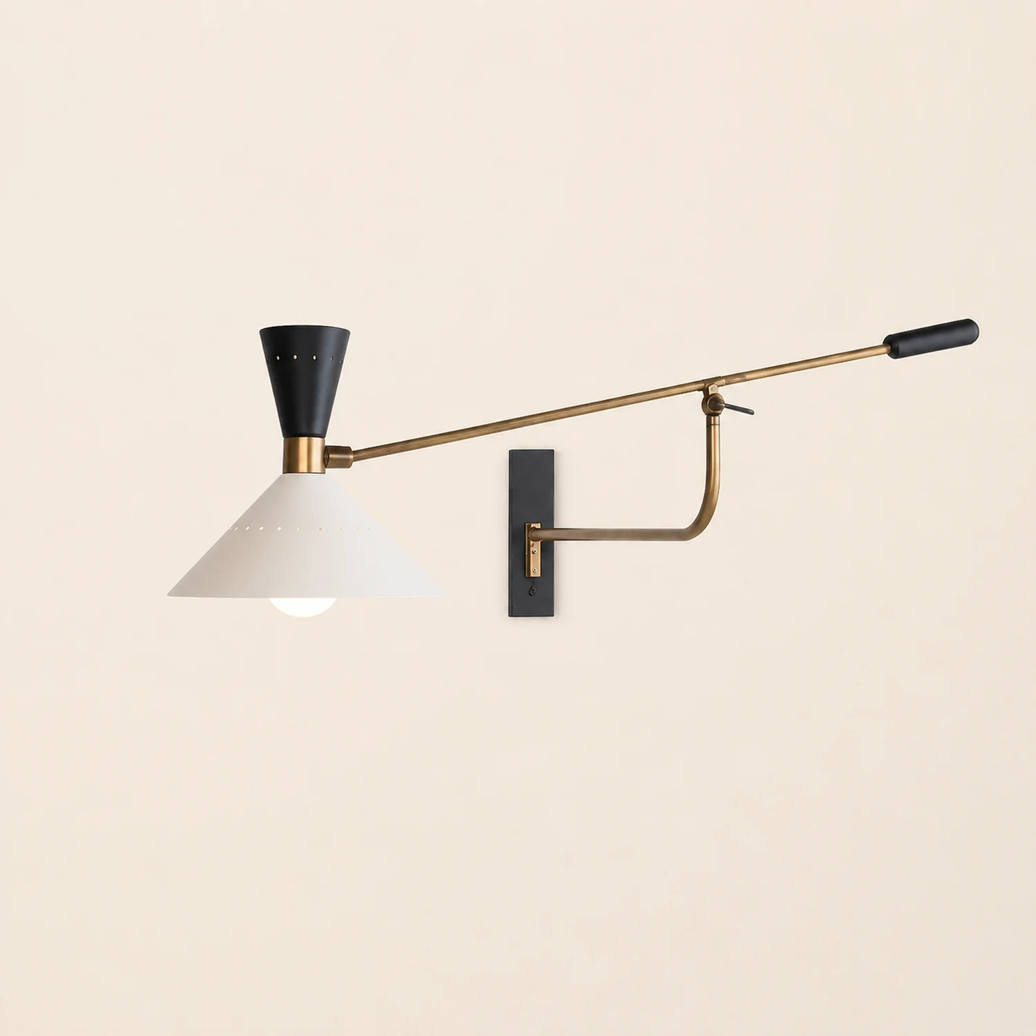 Carins Nordic Verstellbare Wandleuchte Weiß, 78CM Lang - Lumpaz