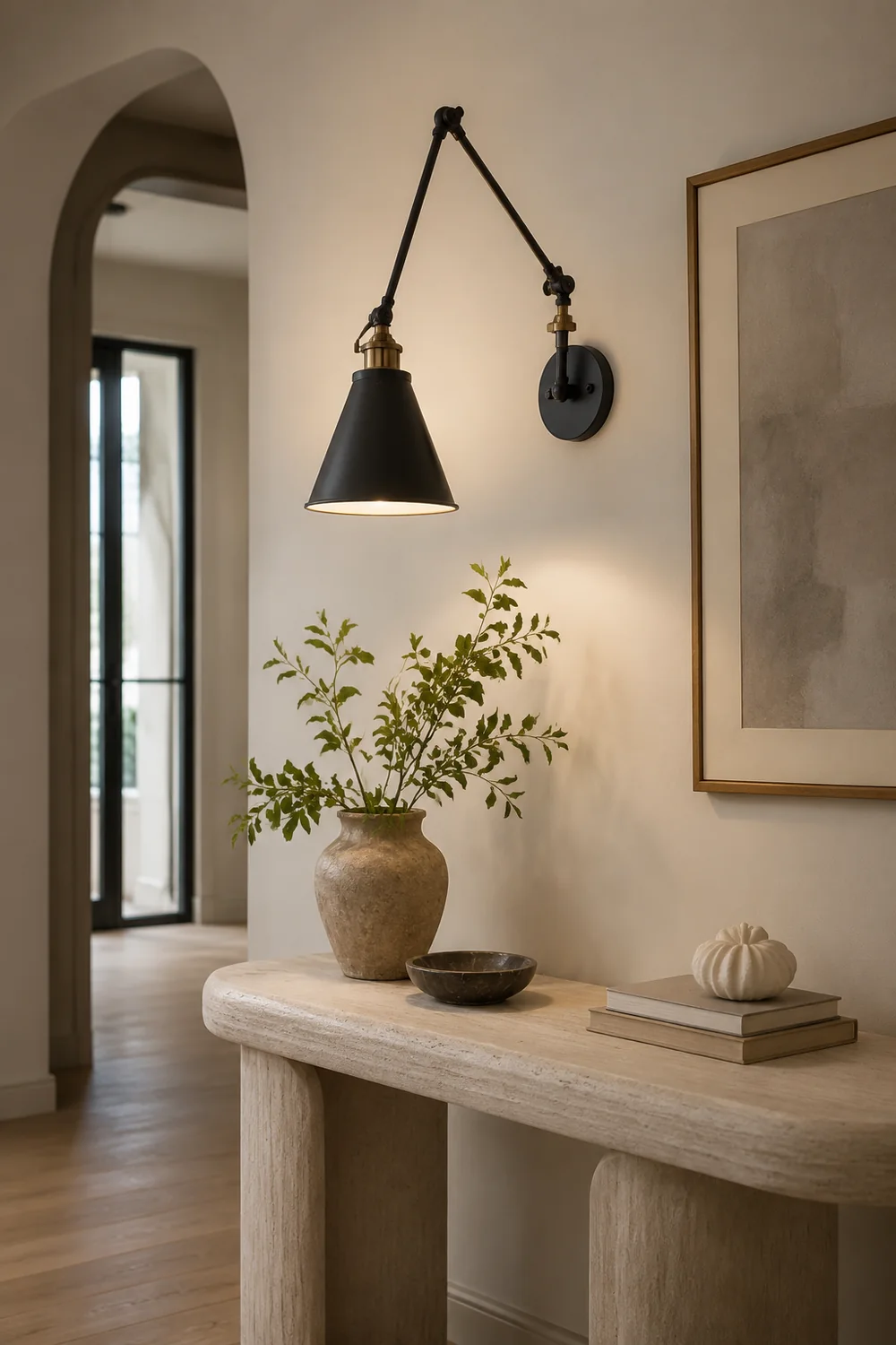 Brady Konische, verstellbare Wandleuchte, Metall - Lumpaz