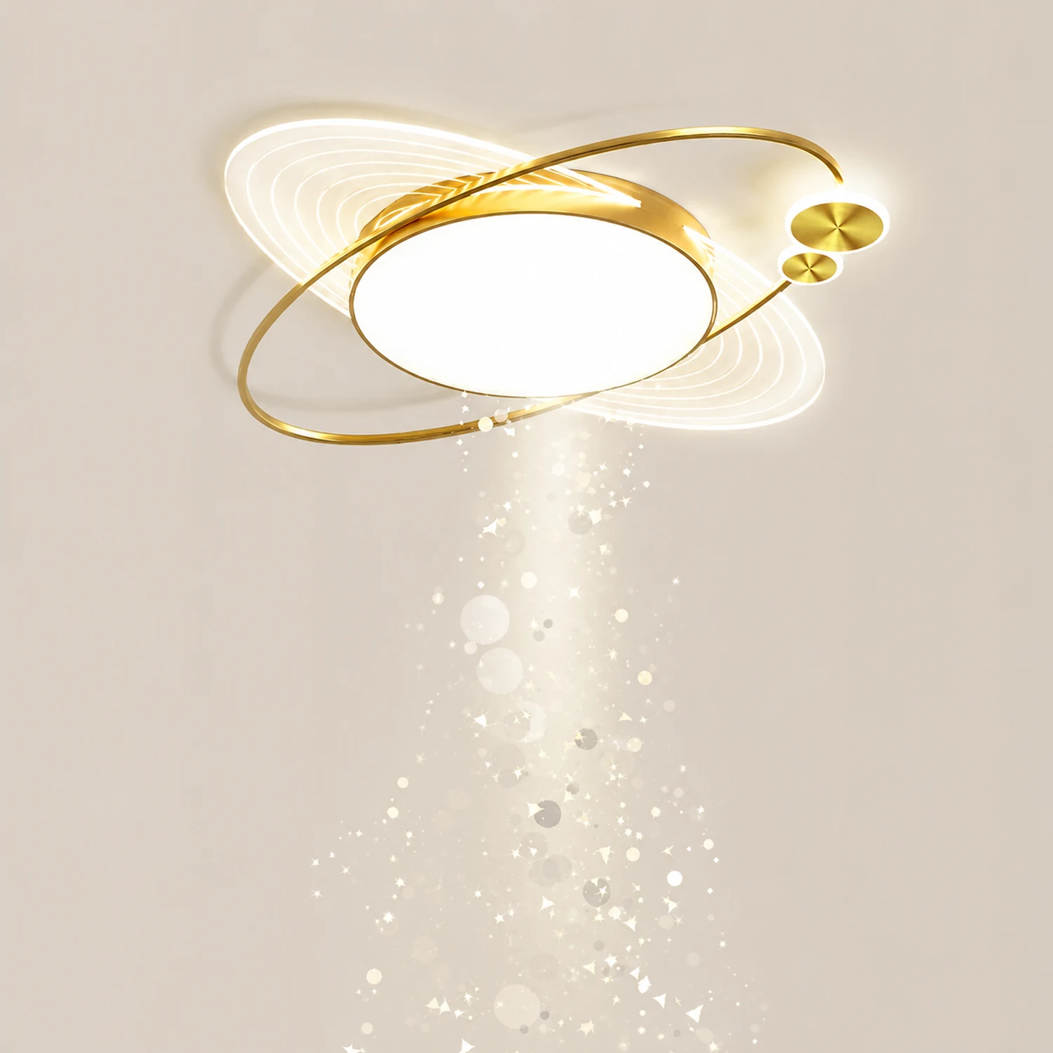 Lacey Modern LED Deckenleuchte Kreis-Design für Wohnzimmer Schlafzimmer, ∅58CM - Lumpaz