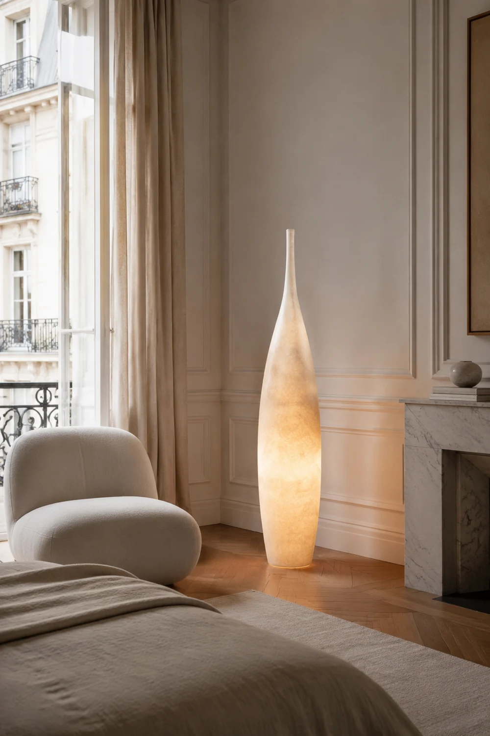 Byers Stehlampe, Harz, 4 Farben, 92/142CM Lang - Lumpaz